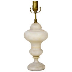 Petite Neoclassical Alabaster Urn Lamp