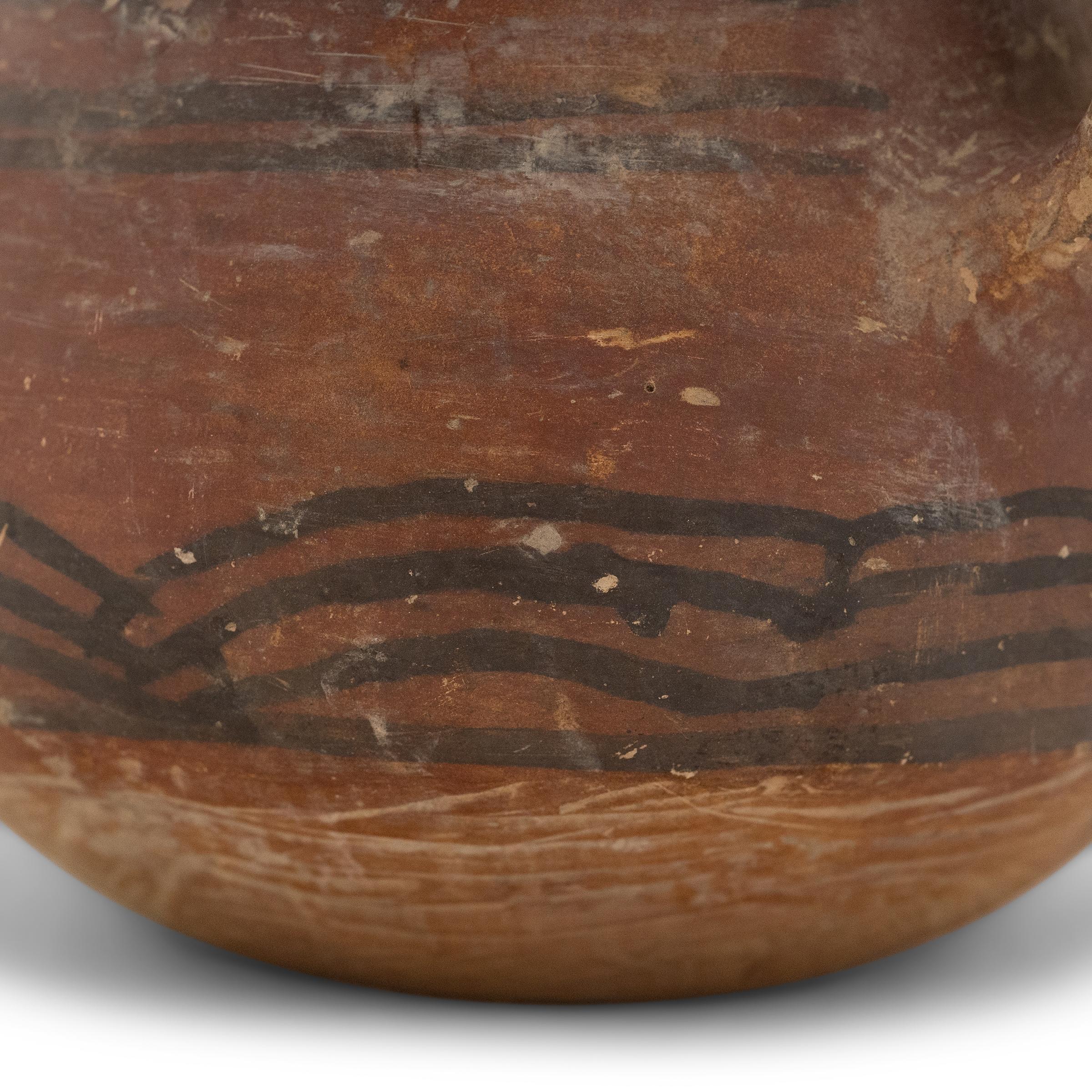 18th Century and Earlier Petite Neolithic Chinese Terracotta Jar For Sale
