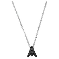 mini FLY Essential Necklace in 18K Black Gold - ECH JEWELRY