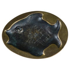 Petite assiette à poisson « Nordia » en bronze massif