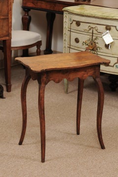 Petite Oak Louis XV Style Side Table, 20th Century
