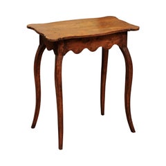 Petite Oak Louis XV Style Side Table, 20th Century