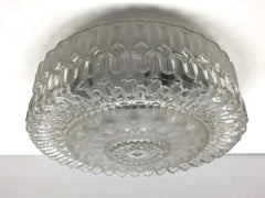 Petite Organic Bubble Pattern Flush Mount Ceiling Light, anni '70