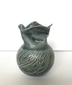 Petite Organic Modern Celadon Vase