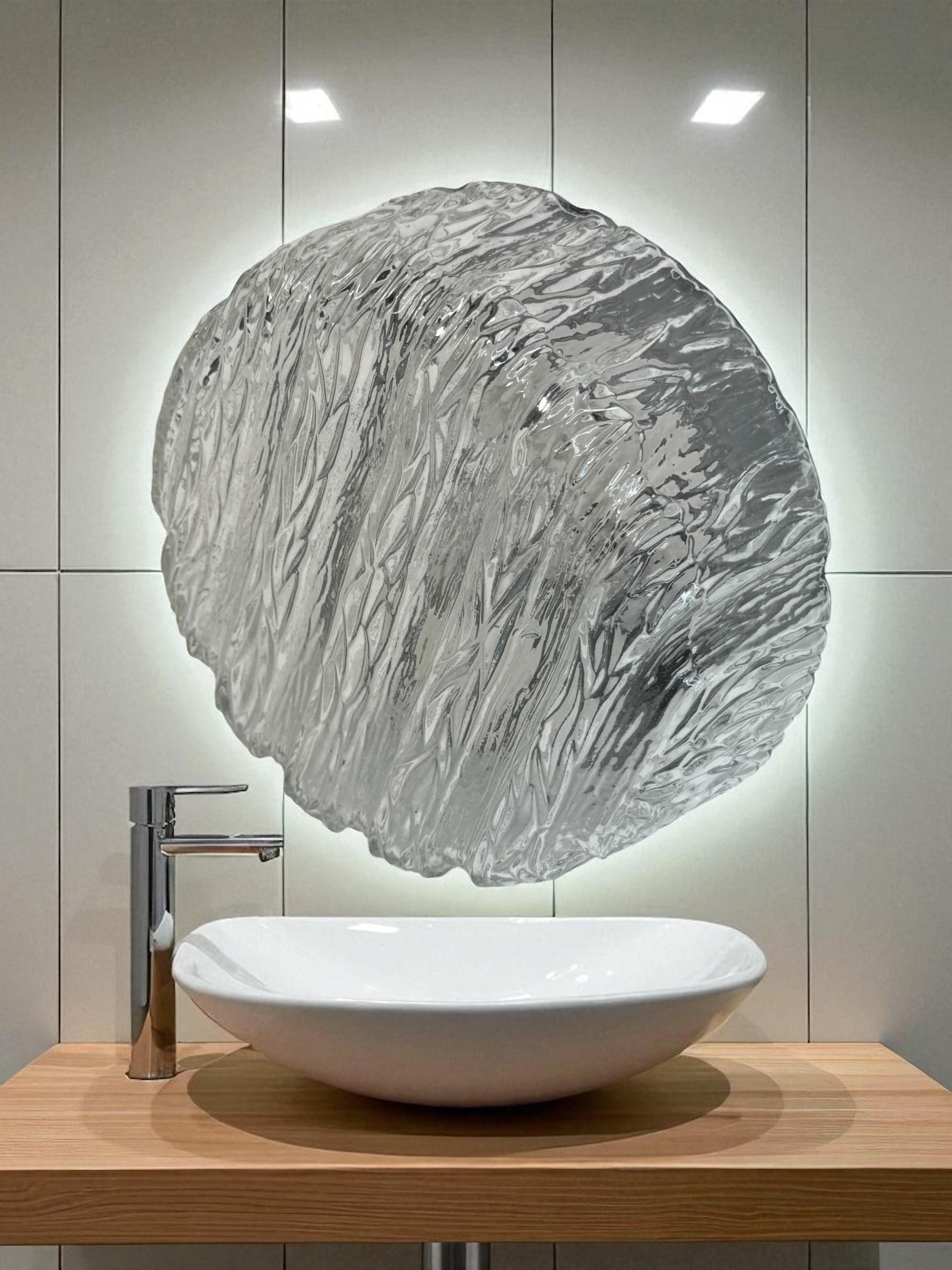 Petite Organic Pattern Flushmount Ceiling Light RZB Leuchten, 1980s IP44 in vendita 3