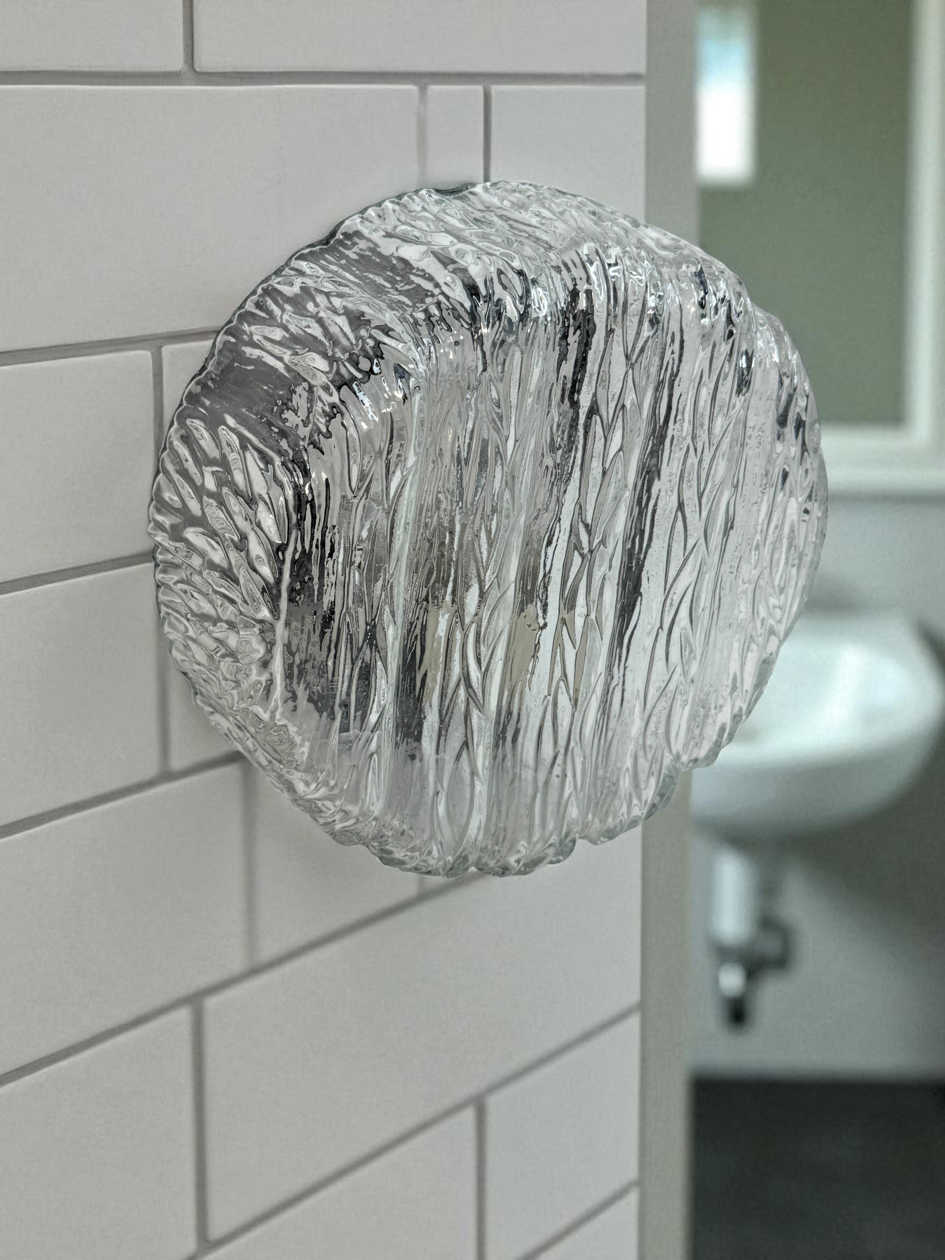 Petite Organic Pattern Flushmount Ceiling Light RZB Leuchten, 1980s IP44 in vendita 5