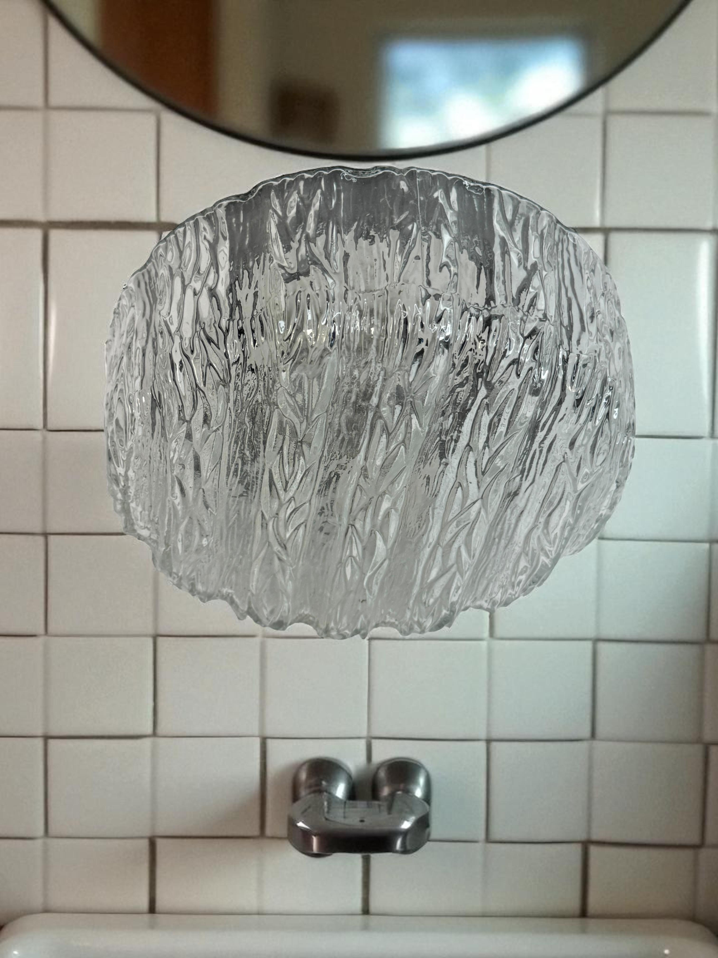 Petite Organic Pattern Flushmount Ceiling Light RZB Leuchten, 1980s IP44 in vendita 6