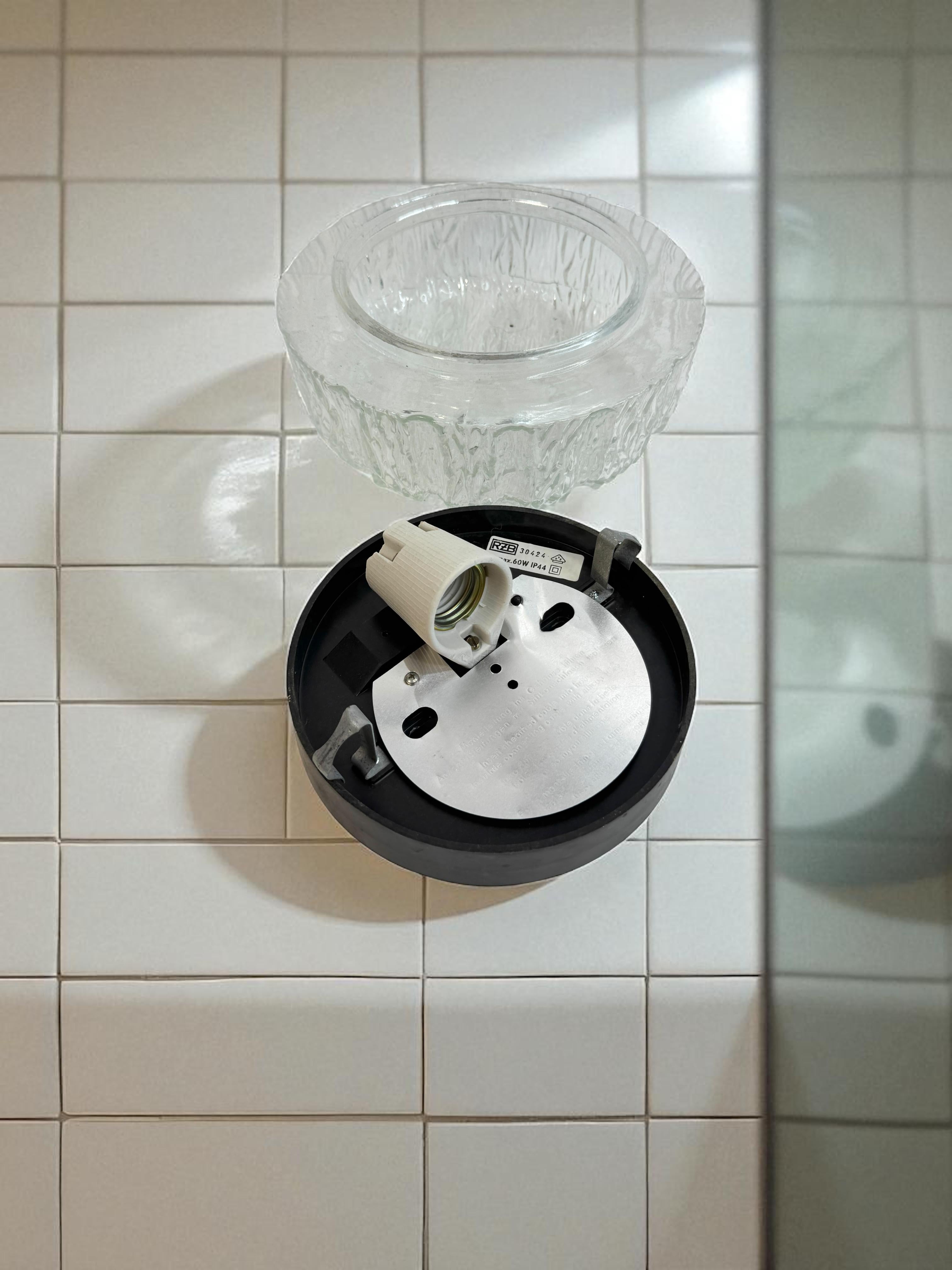 Petite Organic Pattern Flushmount Ceiling Light RZB Leuchten, 1980s IP44 in vendita 7