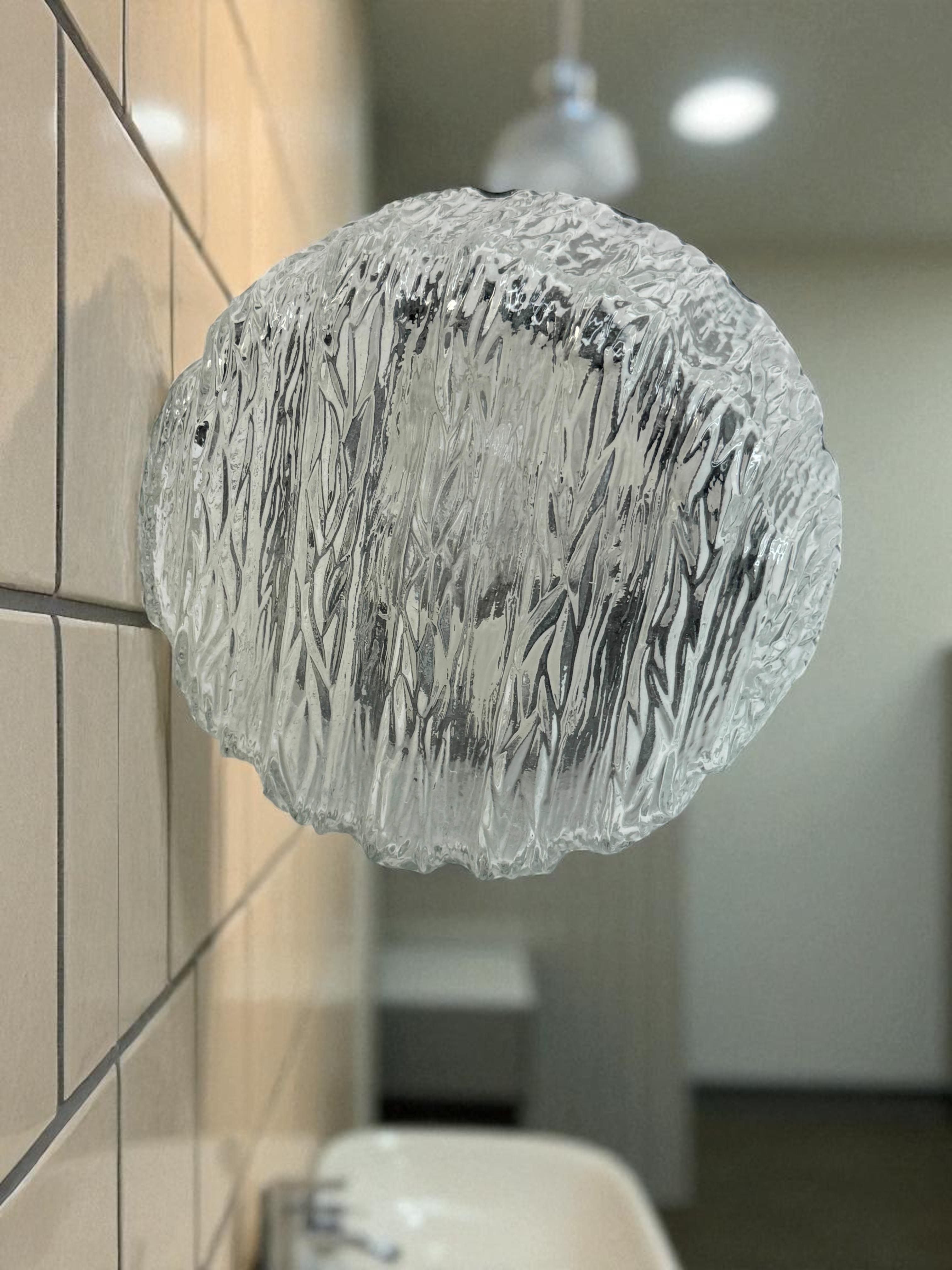 Petite Organic Pattern Flushmount Ceiling Light RZB Leuchten, 1980s IP44 in vendita 2
