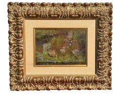 Petite Original Jean-Charles Bouloc Oil Painting of a Man