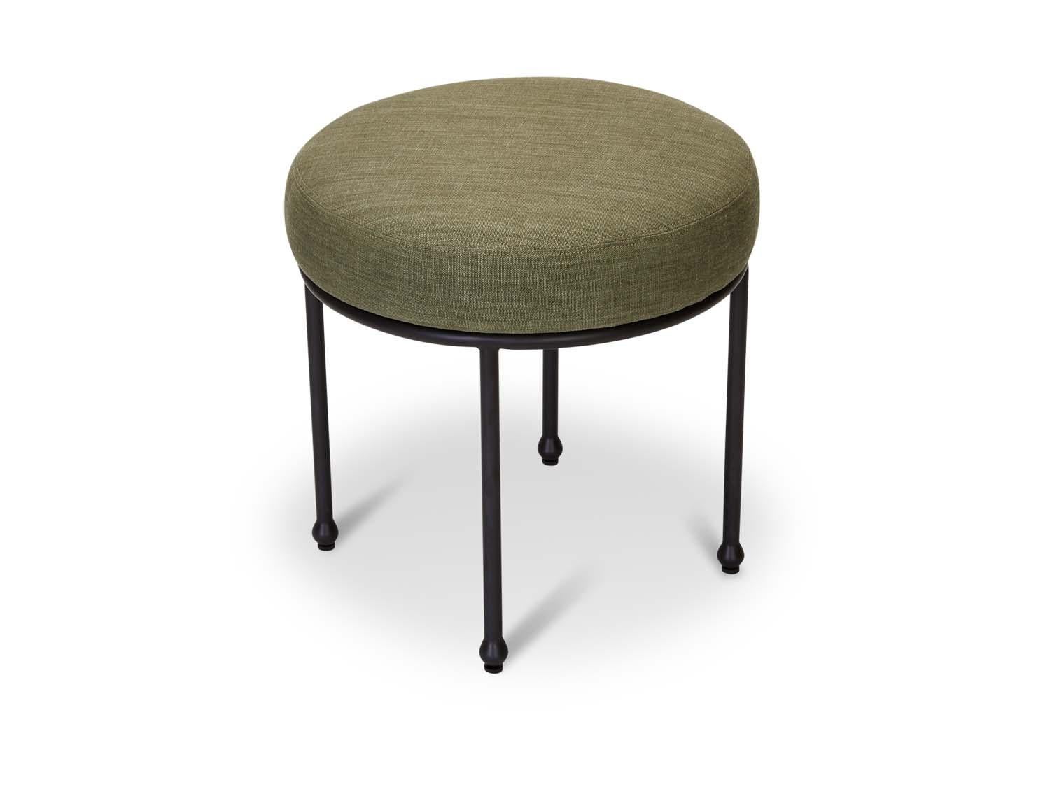 The Petite Orsini Ottoman features a minimal metal base with decorative ball feet and an upholstered seat. 

The Lawson-Fenning Collection is designed and handmade in Los Angeles, California.
Message us to find out which finishes are currently in