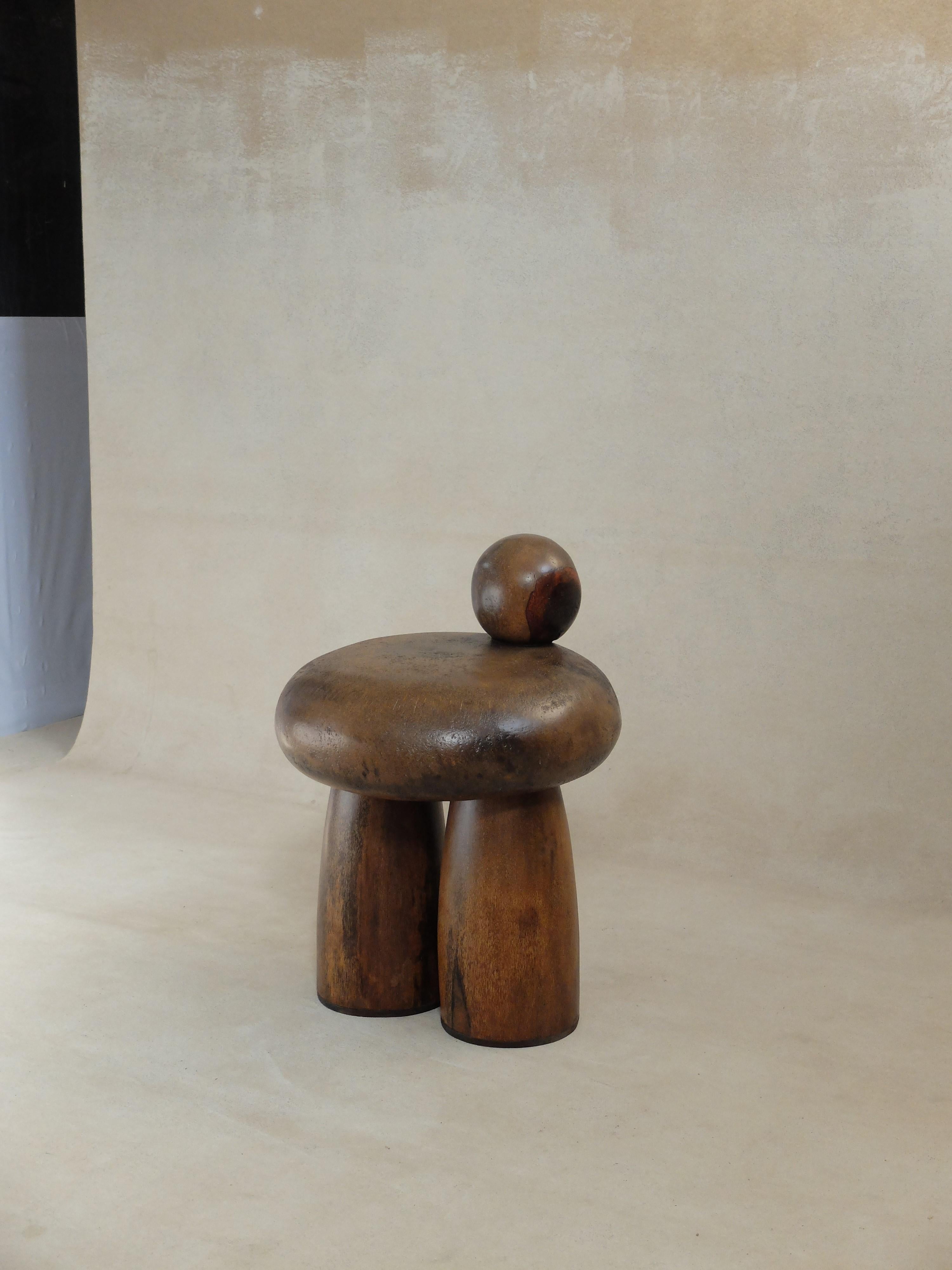 Petite Ourse Wood Seat by Altin
Designed and developed by Yasmine Sfar and Mehdi Kebaier.
Dimensions: D 50 x H 68 cm
Materials: Palm wood.

Hand-carved palm wood seat.

Orbit
A journey to a new dream world that we could call «home».
Original