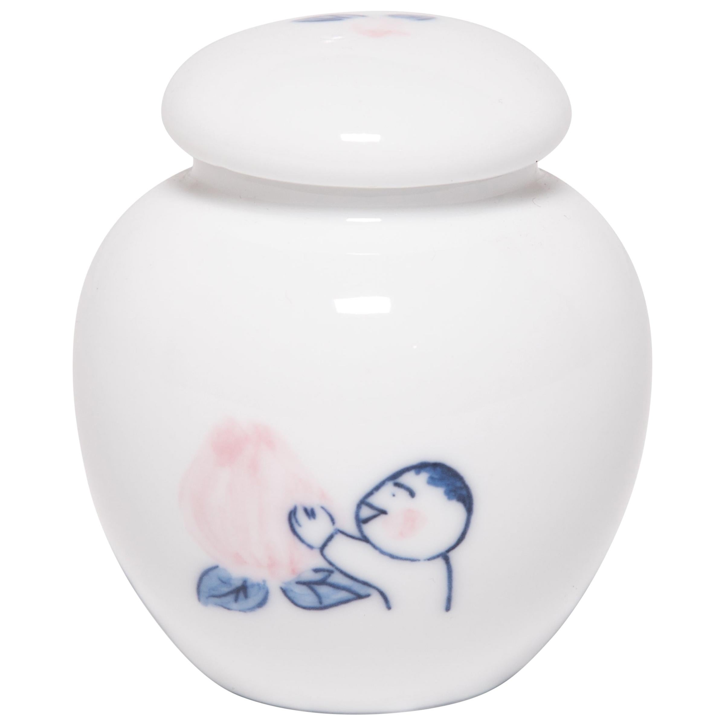 Petite Painted Ginger Jar by Deng Ying