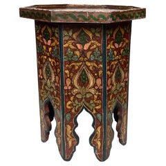 Vintage Petite Painted Moroccan Side Table