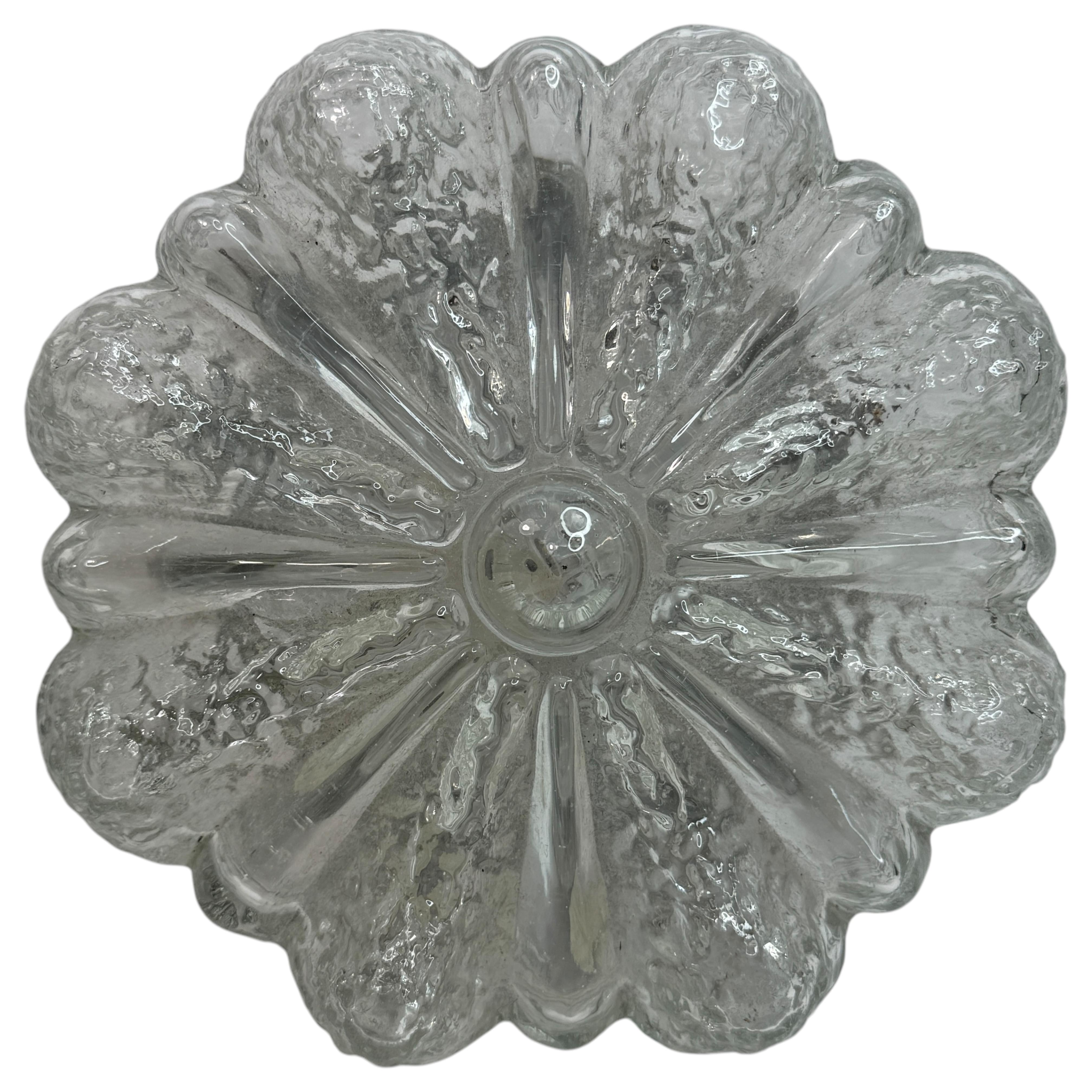 Milieu du XXe siècle Petite paire de montures encastrées en verre transparent en forme de fleur, Allemagne, années 1960 en vente