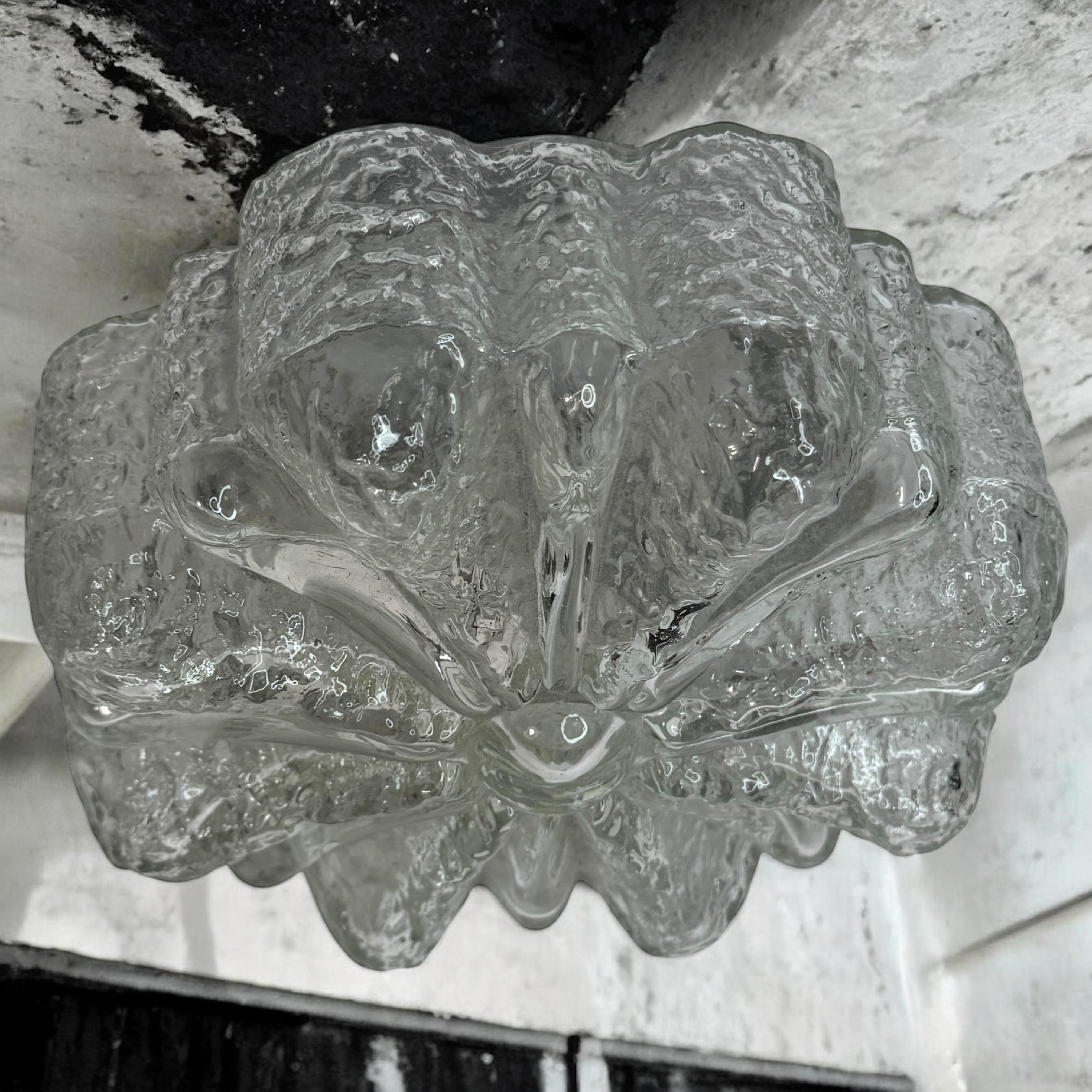 Métal Petite paire de montures encastrées en verre transparent en forme de fleur, Allemagne, années 1960 en vente