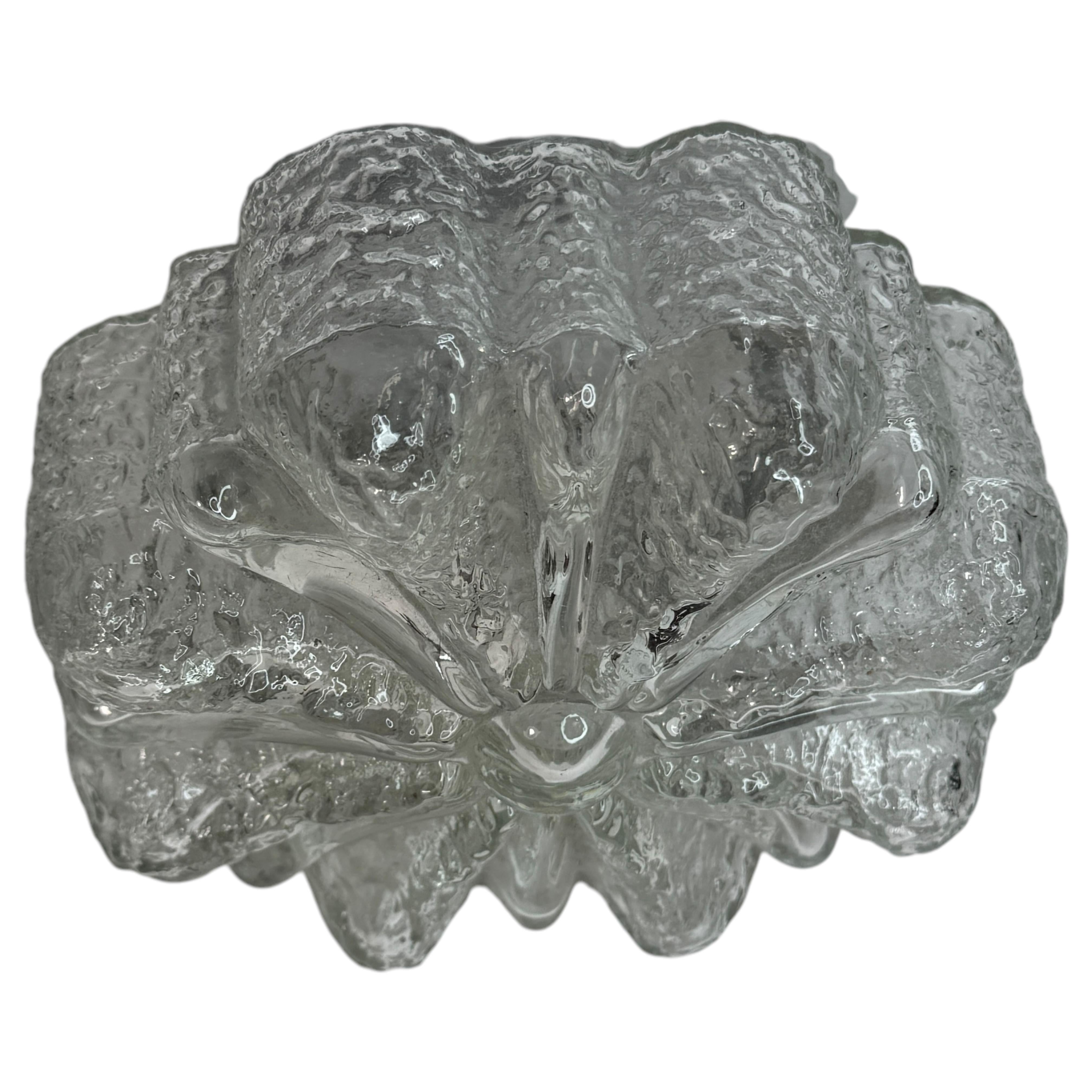Petite paire de montures encastrées en verre transparent en forme de fleur, Allemagne, années 1960 en vente 1