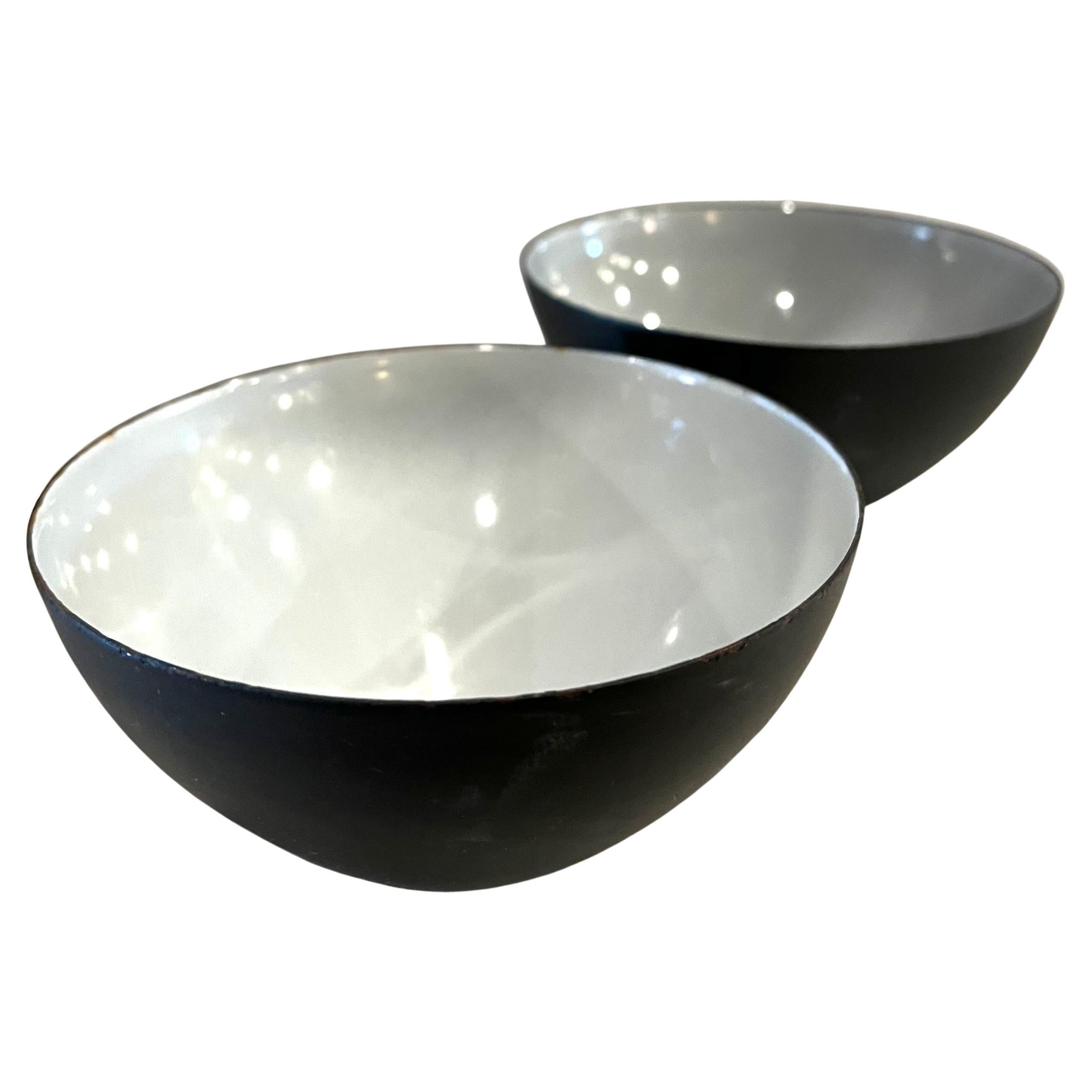 European Petite Pair of Danish Modern Krenit Bowls by Herbert Krenchel for Torben Orskov For Sale