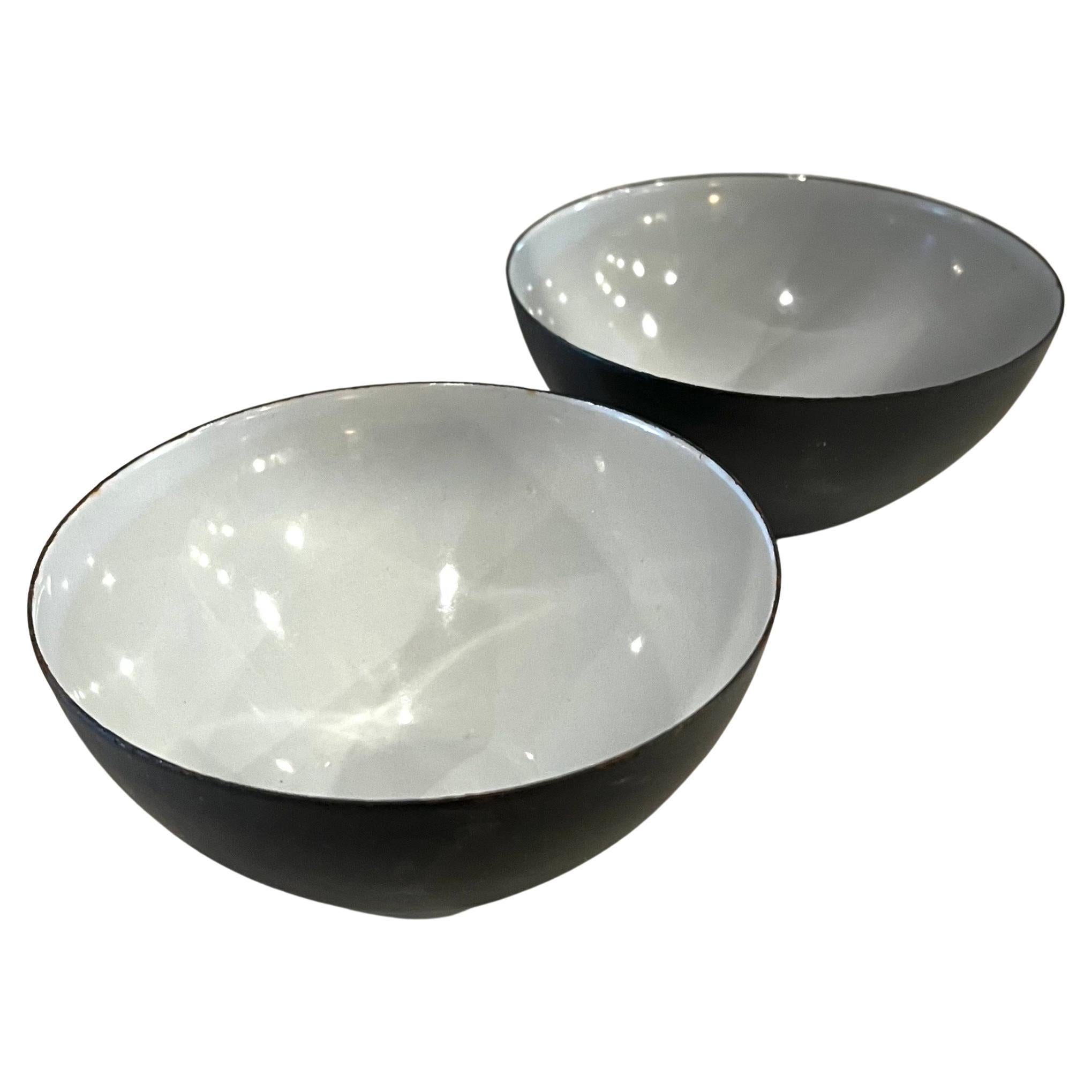 Petite Pair of Danish Modern Krenit Bowls by Herbert Krenchel for Torben Orskov