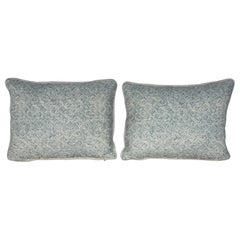 Petite Pair of Printed Linen Pillows with Belgian Linen Backs