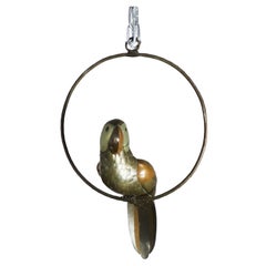 Petite Parrot Sculpture attributed to Sergio Bustamante