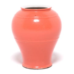 Persimmon Orange Tapered Plum Vase