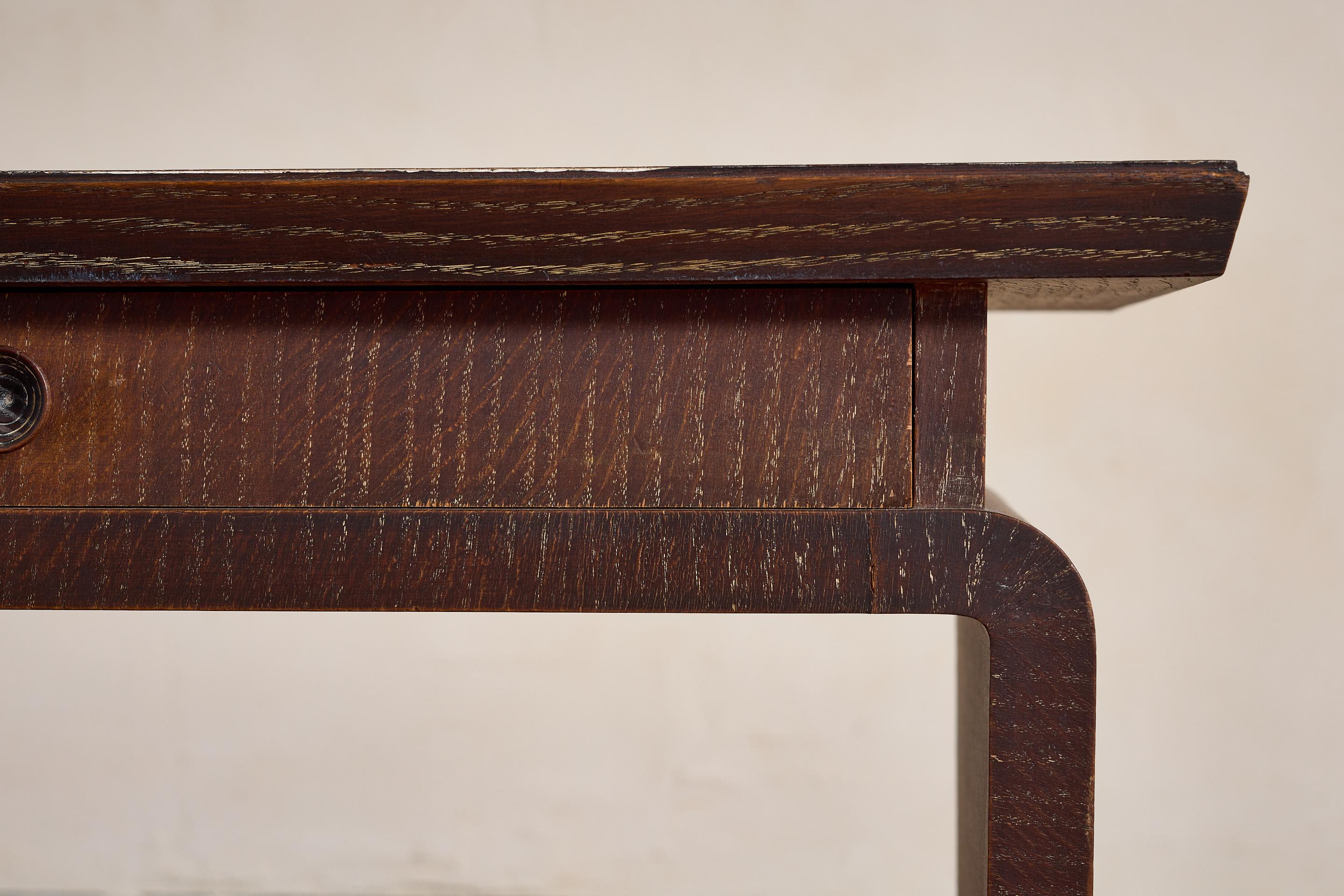 Chêne Petite table Pier Luigi Colli en céramique en vente