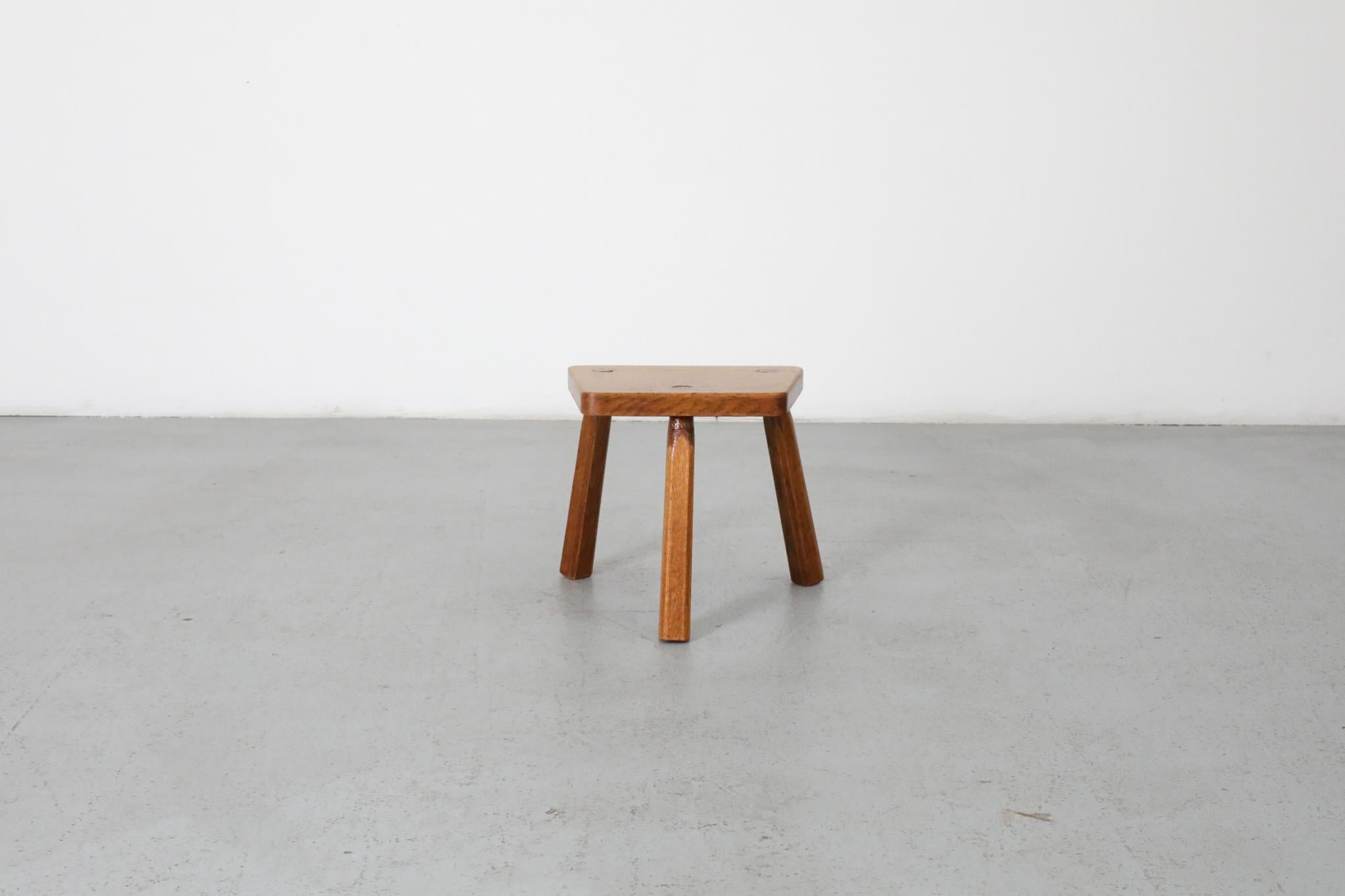 Belgian Petite Pierre Chapo Inspired Brutalist Fireside Stool