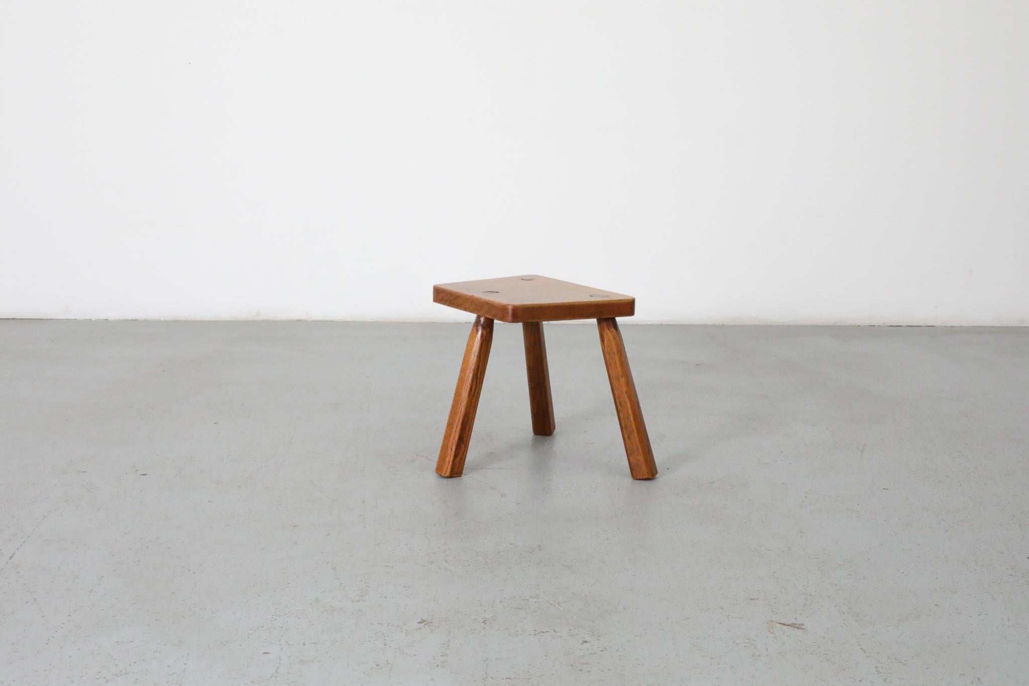 Petite Pierre Chapo Inspired Brutalist Fireside Stool In Good Condition In Los Angeles, CA