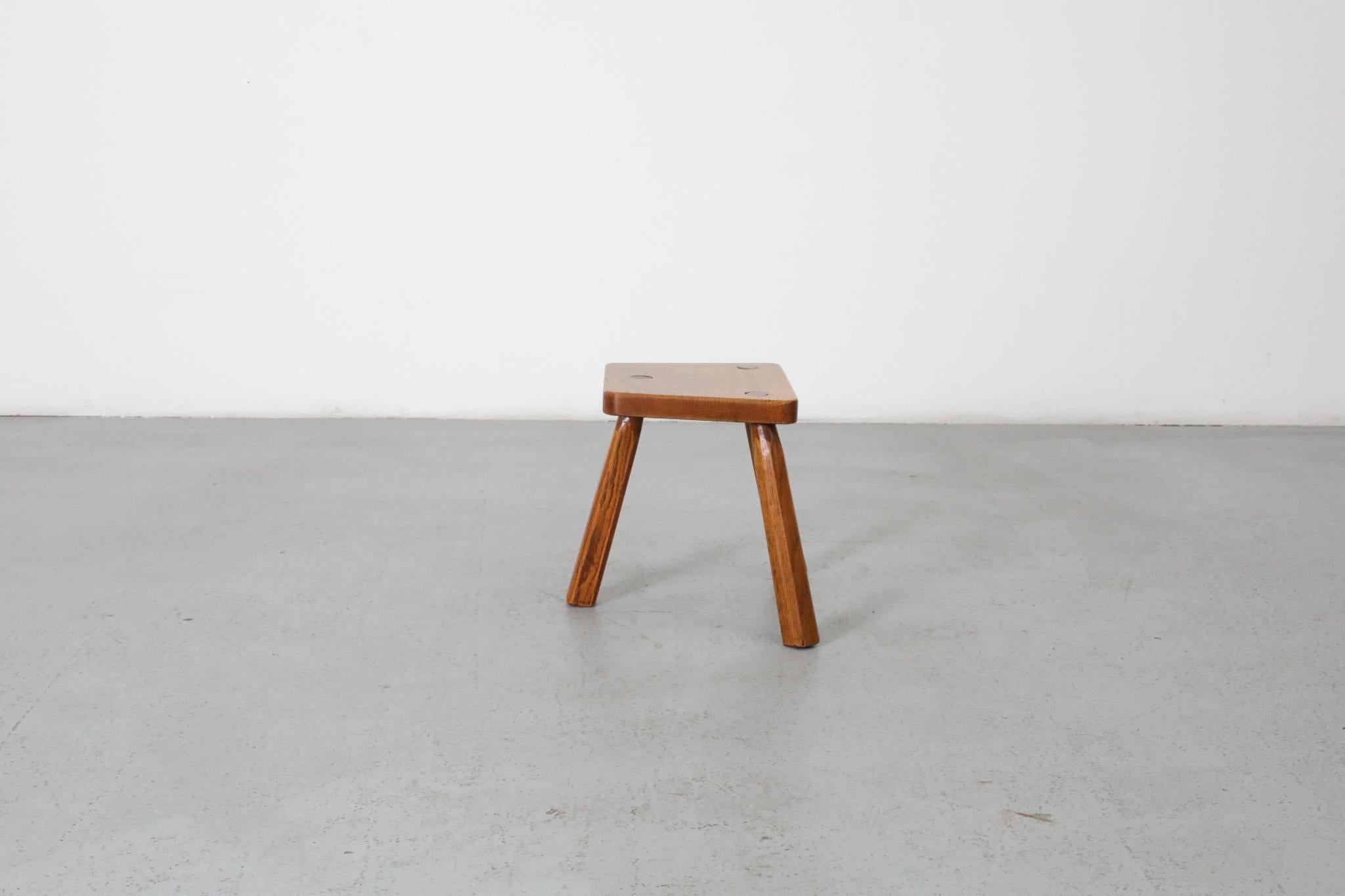 20th Century Petite Pierre Chapo Inspired Brutalist Fireside Stool