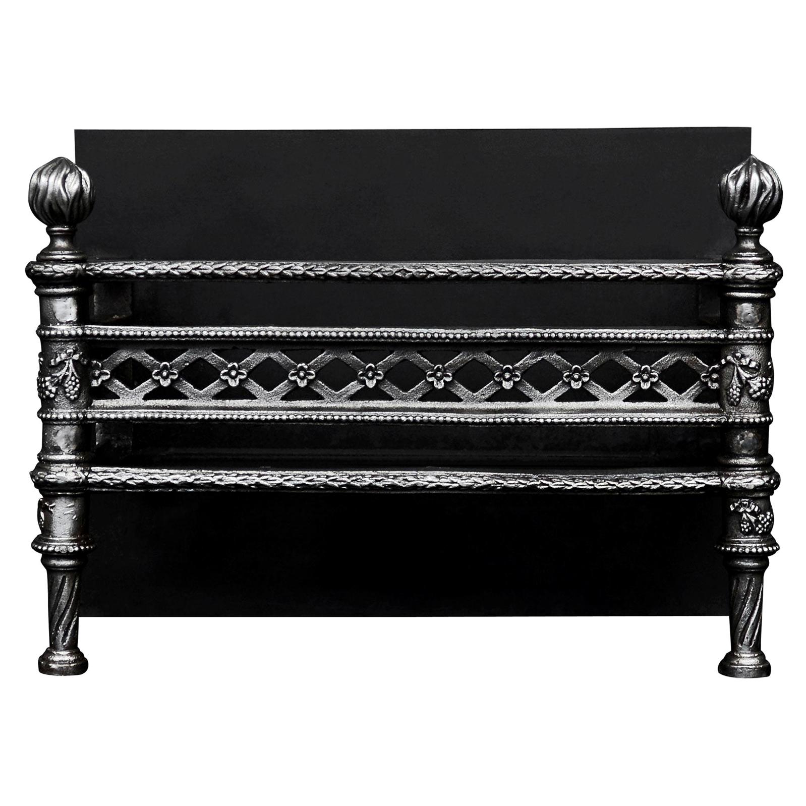 Petite Polished Cast Iron Fire Basket