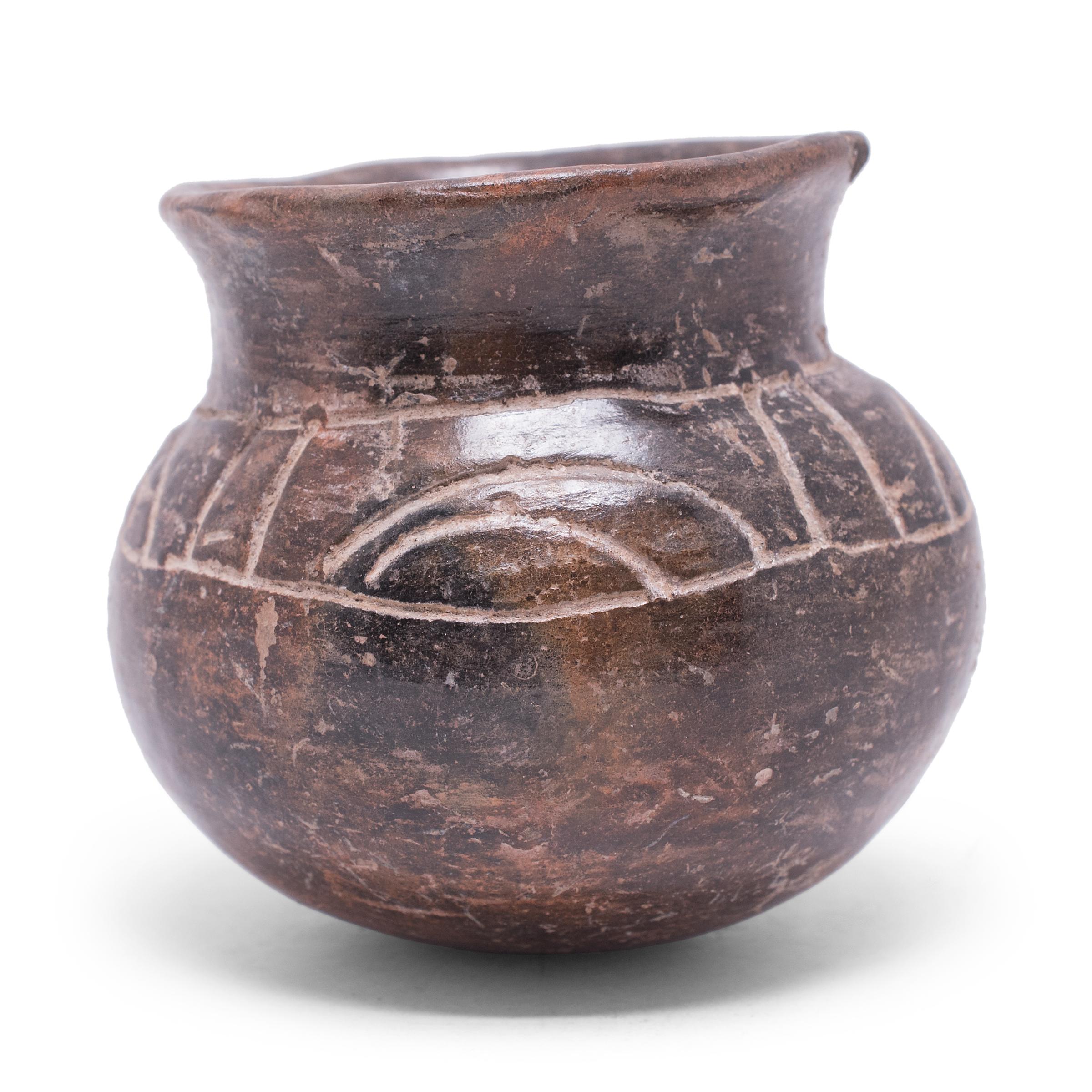 Central American Petite Pre-Columbian Blackware Olla