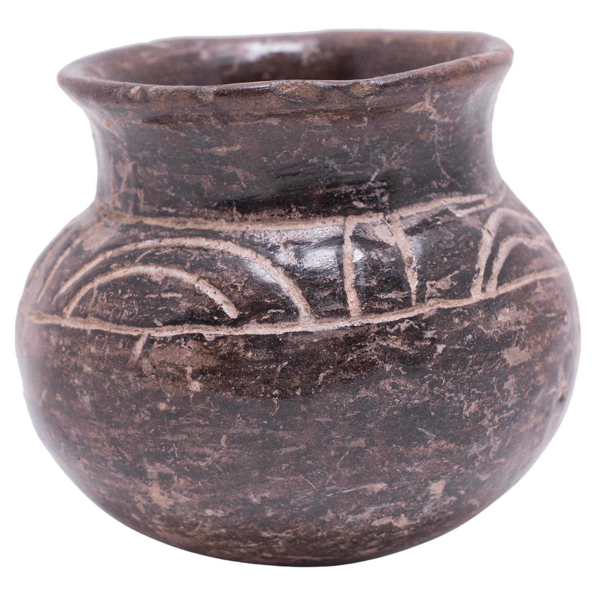 Petite Pre-Columbian Blackware Olla