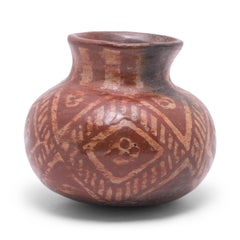 Petite olla précolombienne en faïence rouge