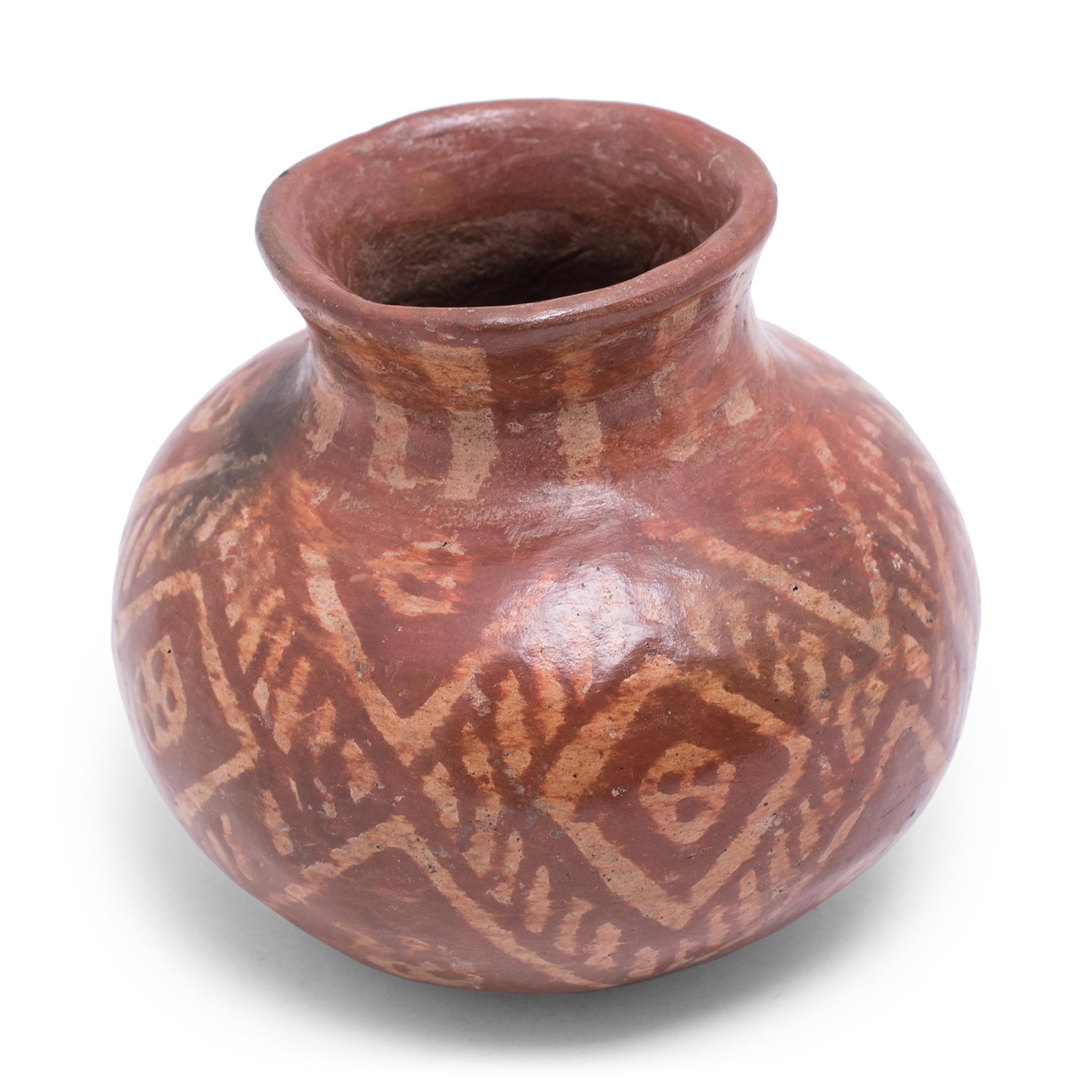 18th Century and Earlier Petite Pre-Columbian Redware Olla