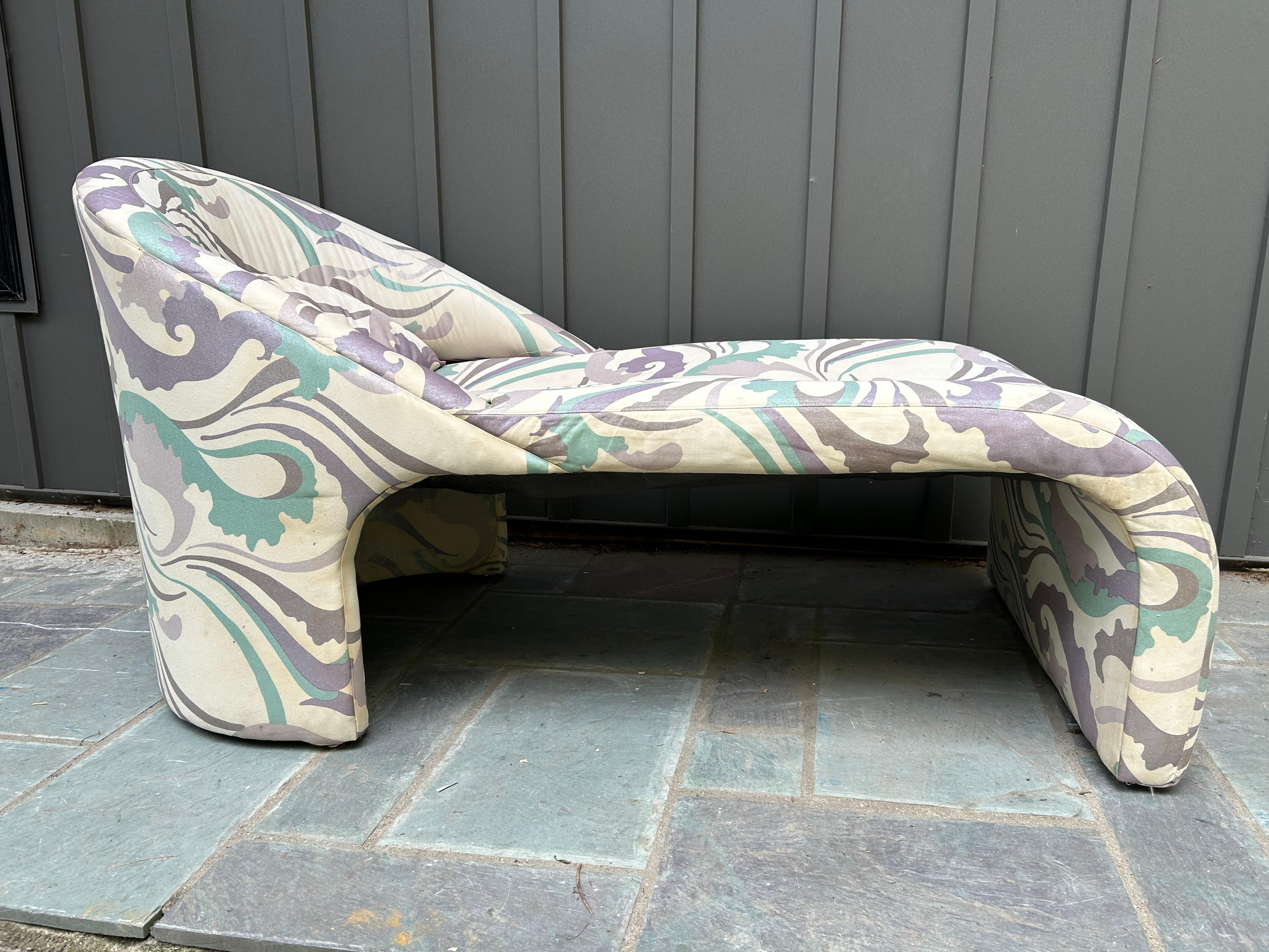 Petite Preview 80s Skulpturale Moderne Chaise Lounge Mitte des Jahrhunderts im Angebot 6