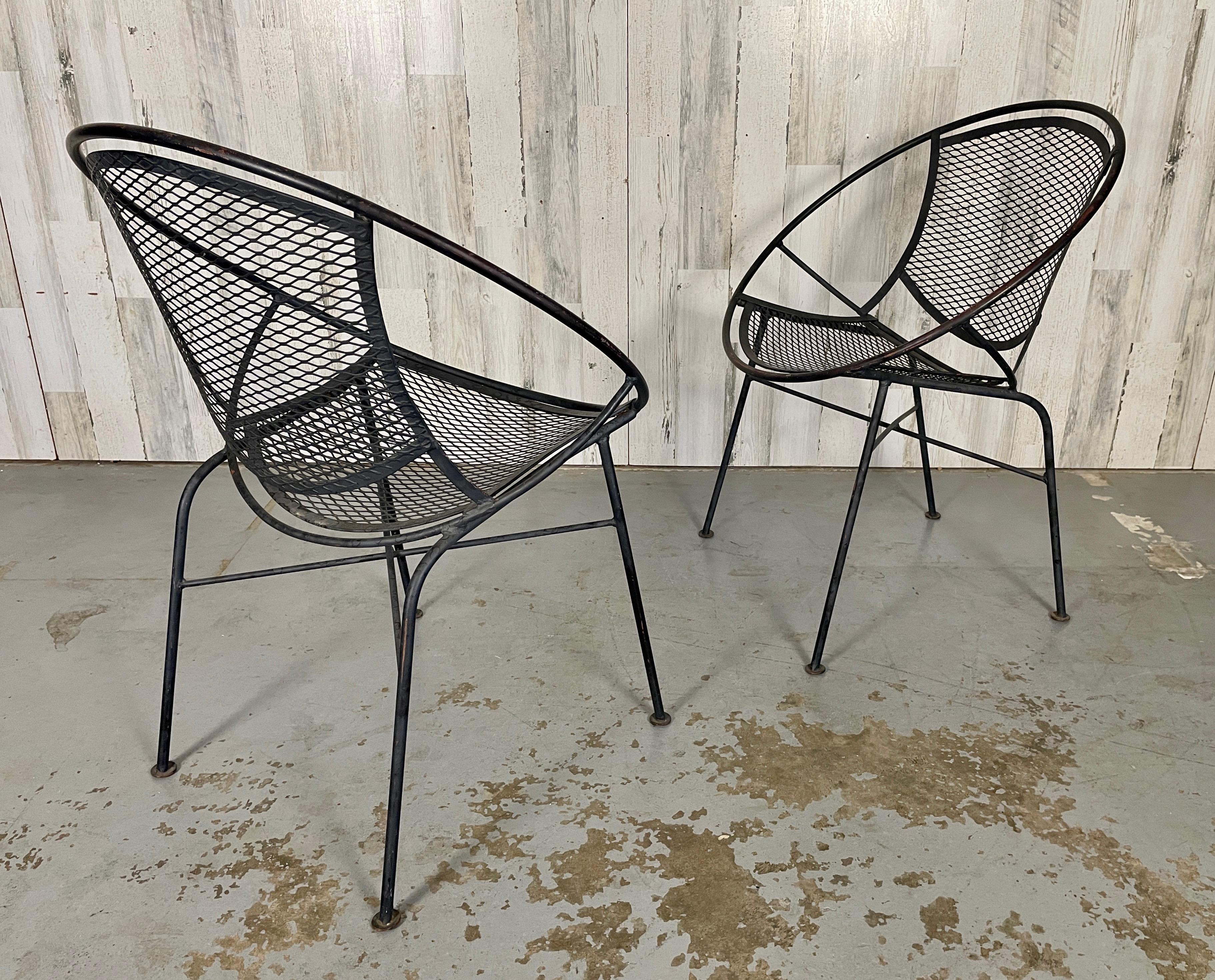 Mid-Century Modern Petite Salterini Style Radar Chairs- A pair