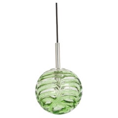Petite Rare Green Murano Ball Pendant Light di Doria, Germania, anni '70