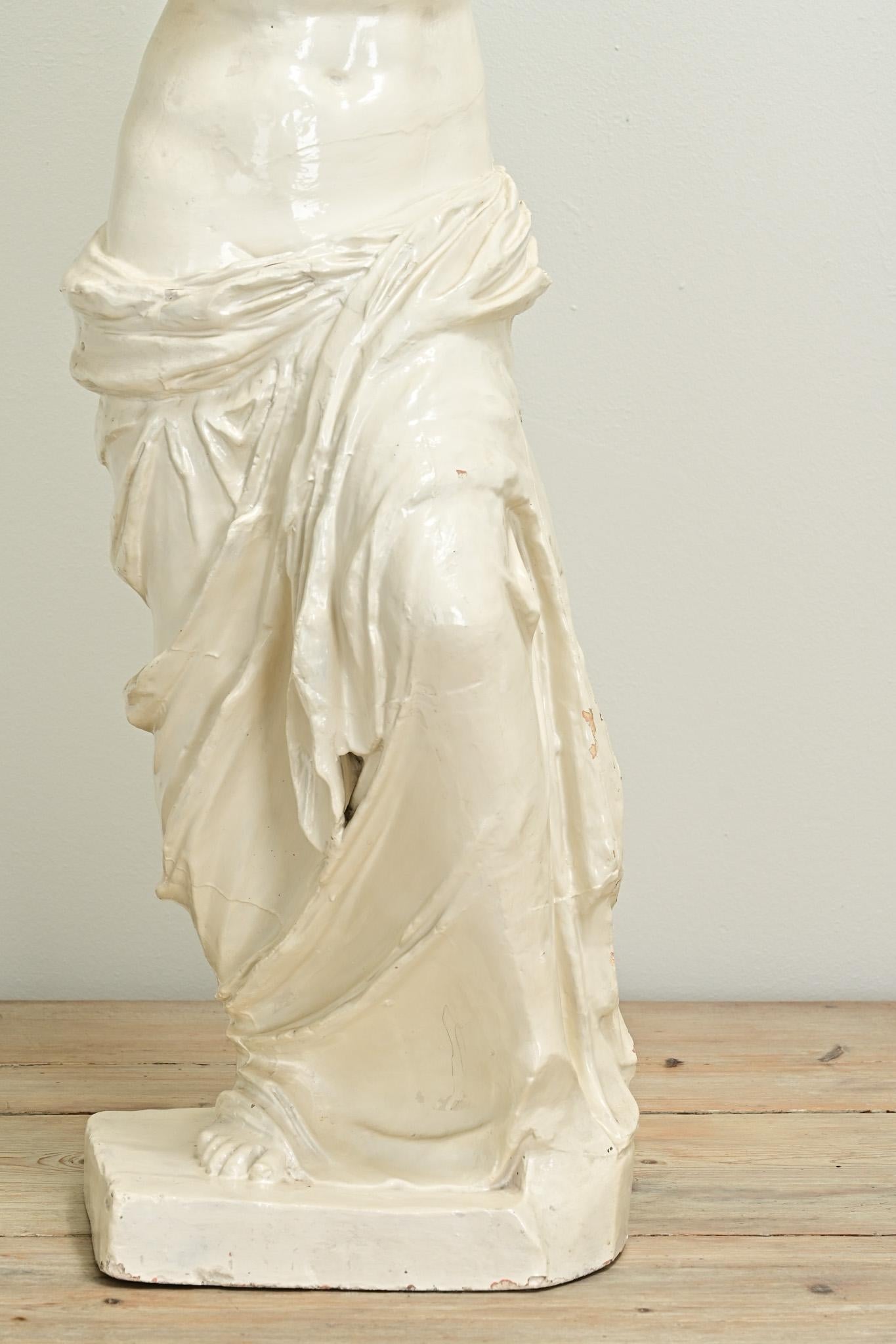 Hand-Carved Petite Replica Statue of Venus de Milo For Sale