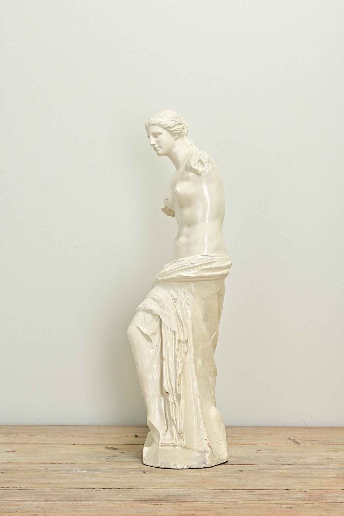 Plaster Petite Replica Statue of Venus de Milo For Sale