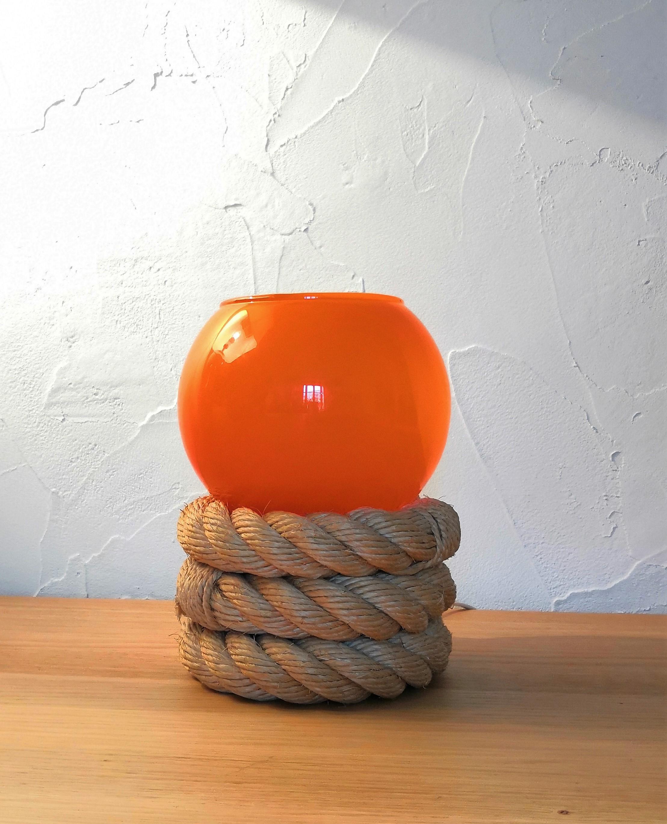 Tiered rope base
orange opaline
European socket and wiring
This item will ship from France
Price does not include shipping and possible customs related charges
can be returned to either Paris France or to NYC Manhattan store.