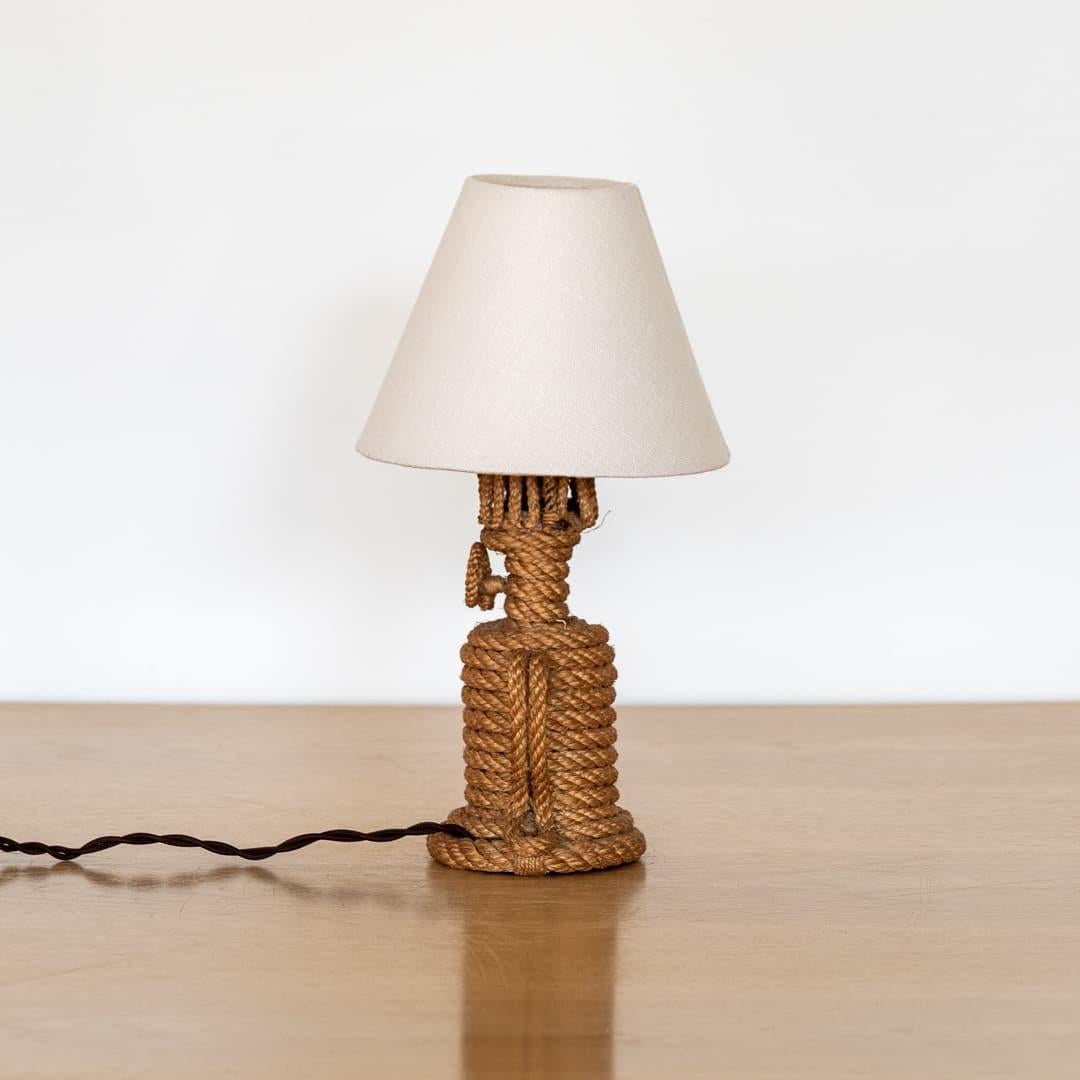 20th Century Petite Rope Table Lamp by Audoux-Minet