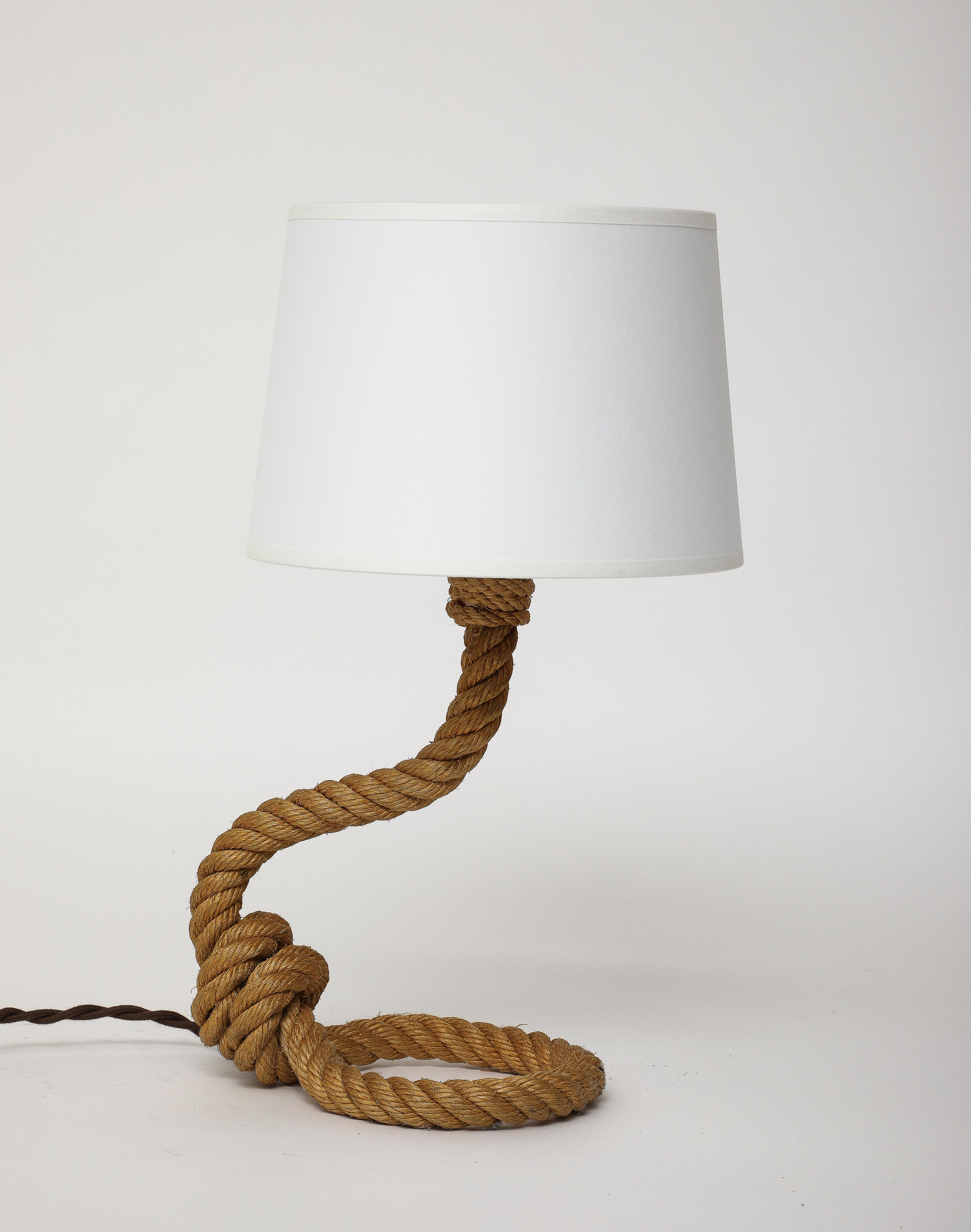 Petite Rope Table Lamp by Audoux Minnet - France 1960's 1