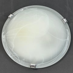 Petite Satin Swirl Glass Flush Mount, anni '80, EGLO Leuchten, Austria