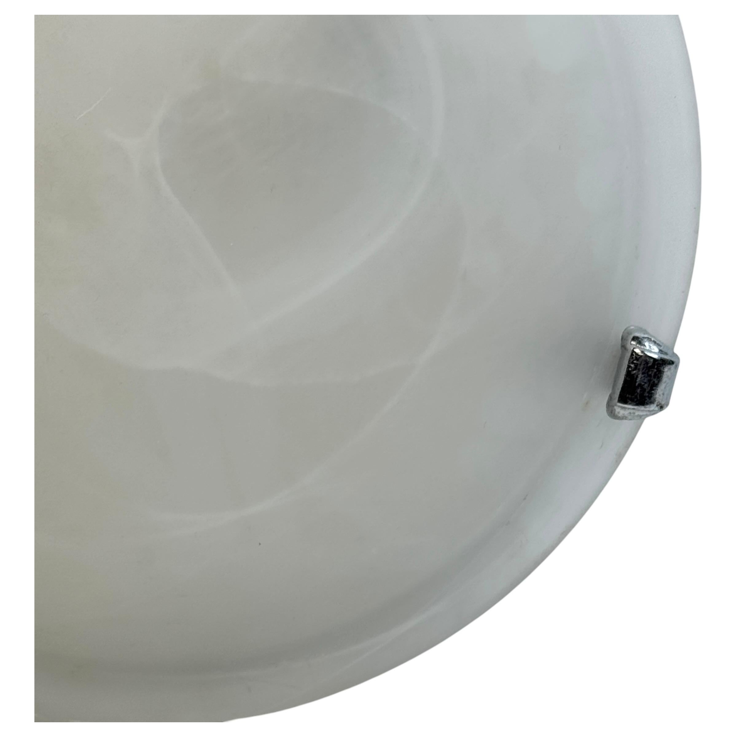 Art Déco Petite Satin Swirl Glass Flush Mount, anni '80, EGLO Leuchten, Austria in vendita