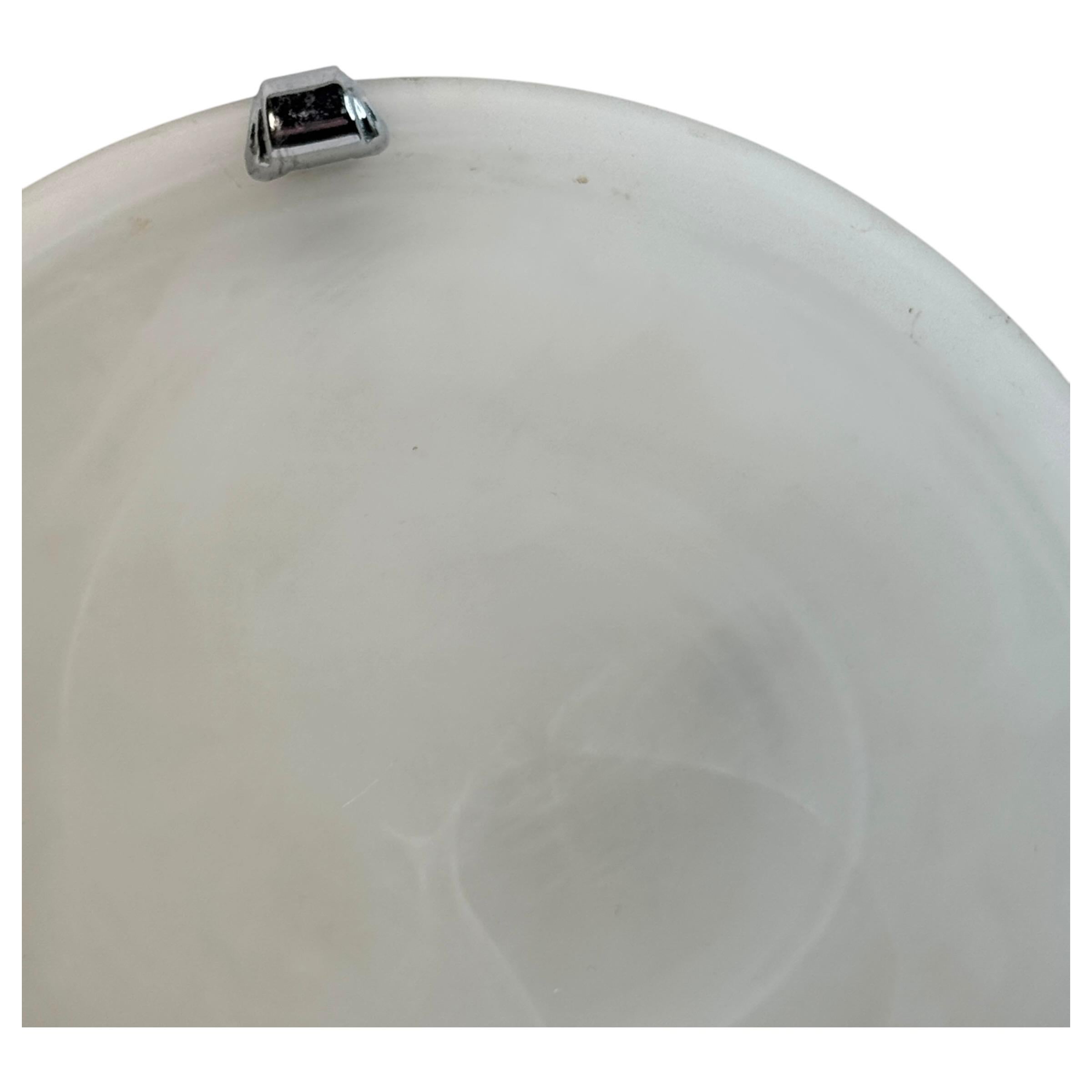 Austriaco Petite Satin Swirl Glass Flush Mount, anni '80, EGLO Leuchten, Austria in vendita