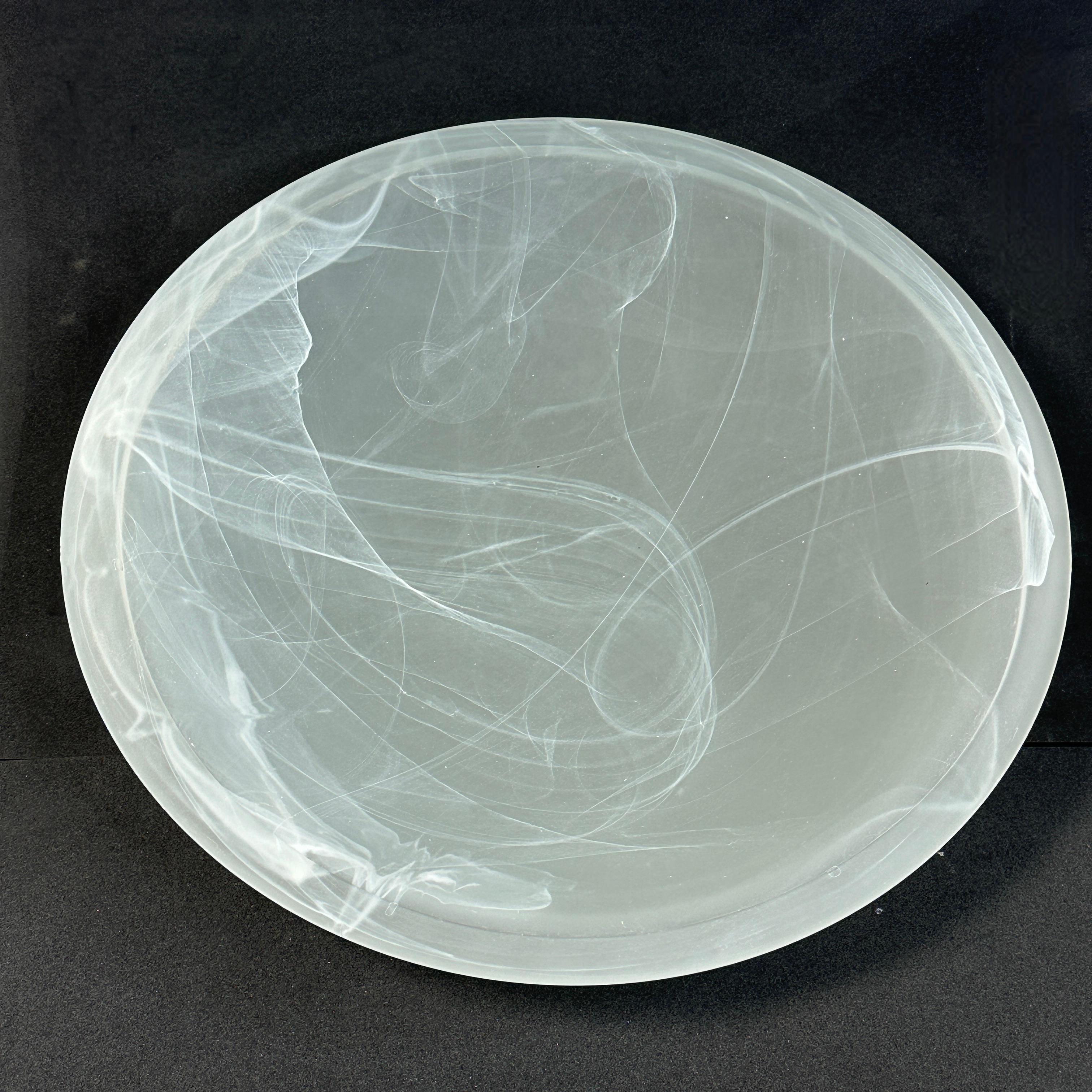 Petite Satin Swirl Glass Flush Mount, 1980s, Eglo Leuchten, Austria For Sale 1