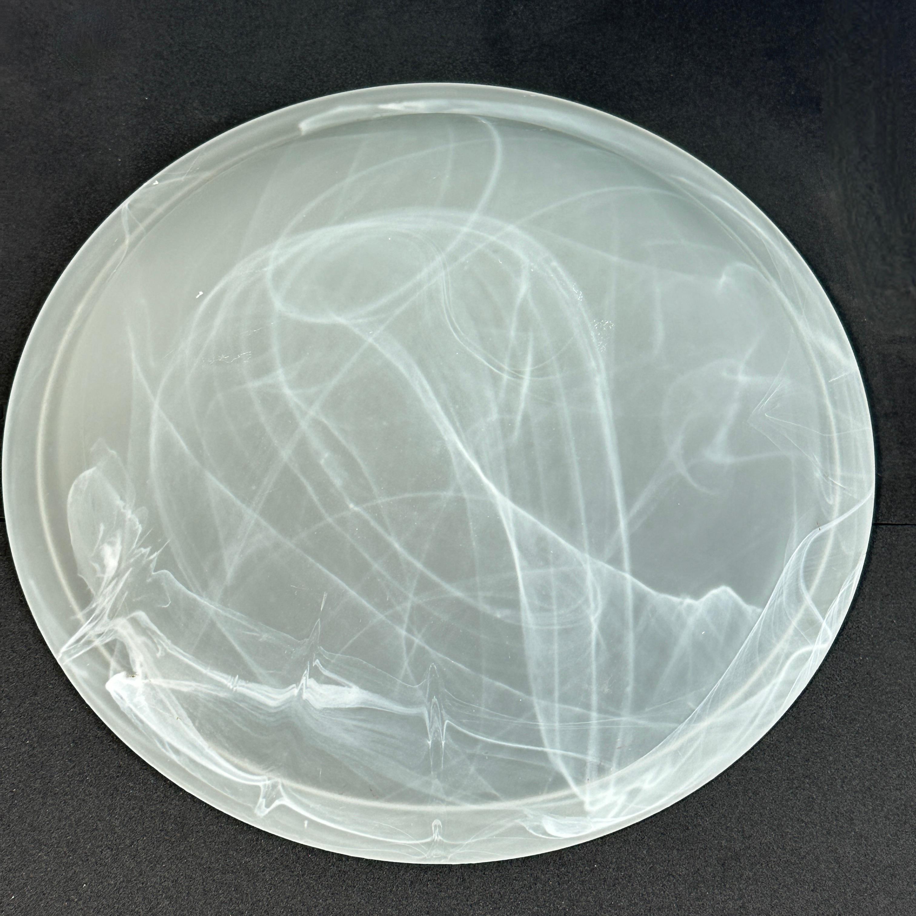 Petite Satin Swirl Glass Flush Mount, 1980s, Eglo Leuchten, Austria For Sale 2