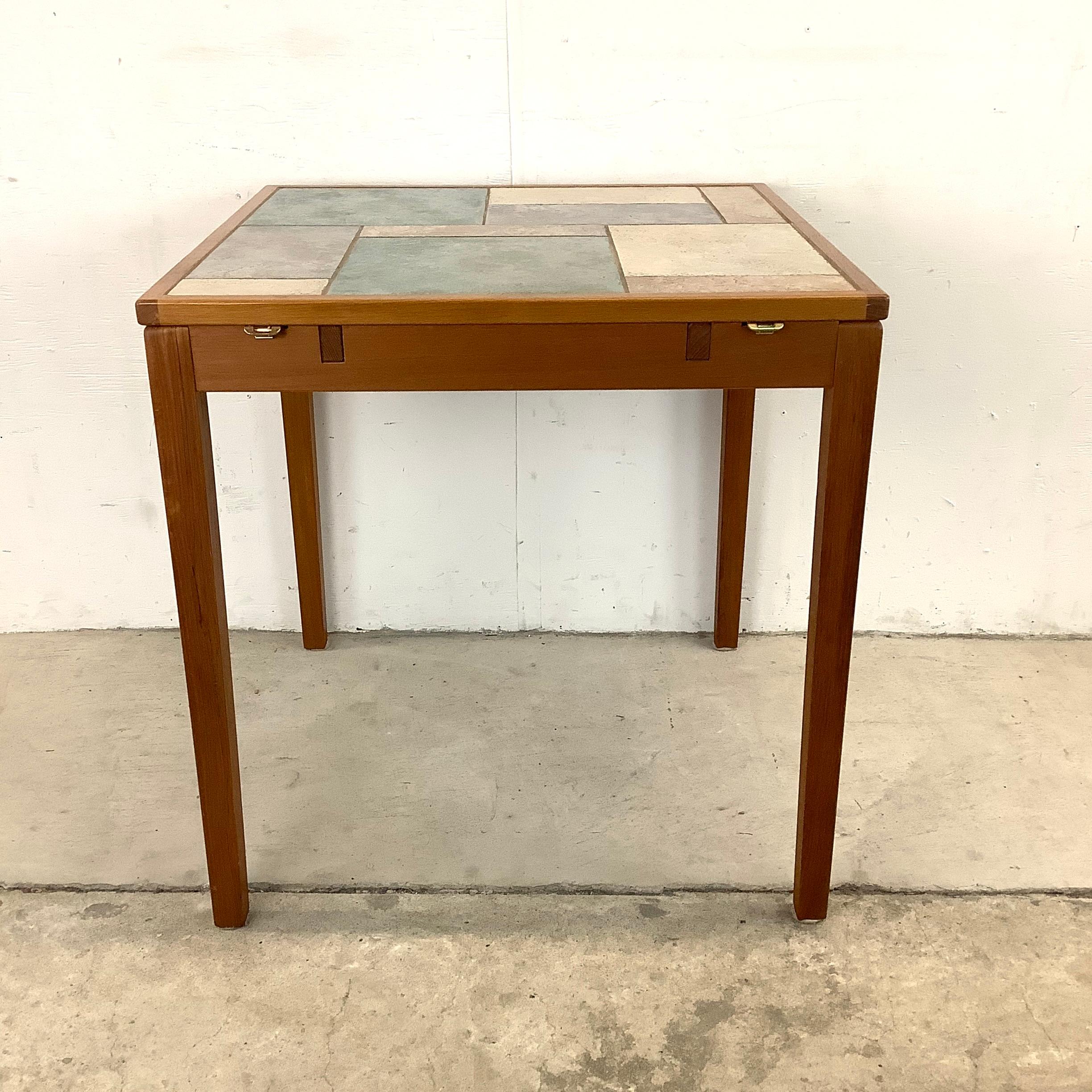 tile top dining table with leaf