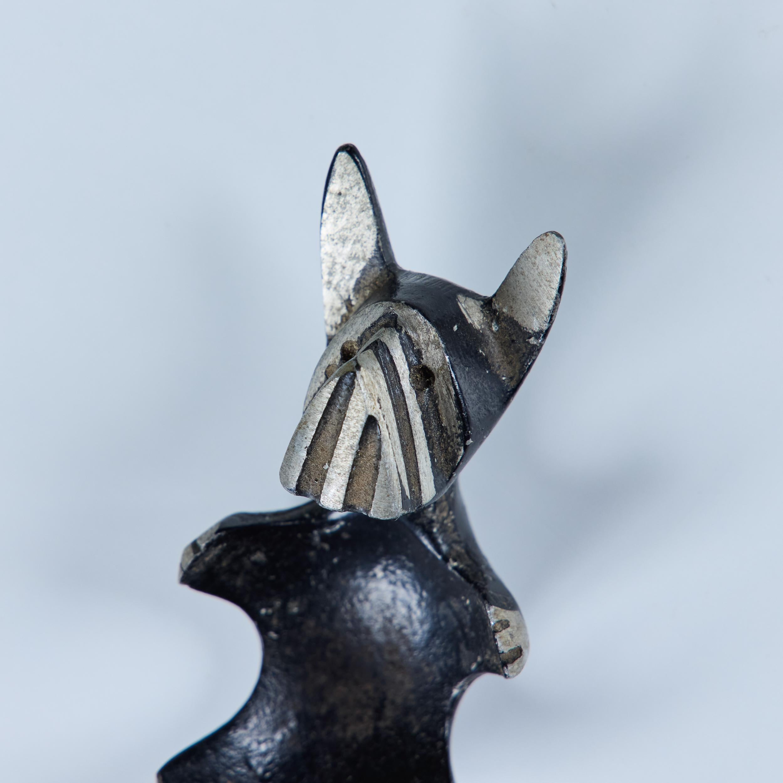 Petite Schnauzer Dog Figurine by Walter Bosse In Good Condition For Sale In Los Angeles, CA
